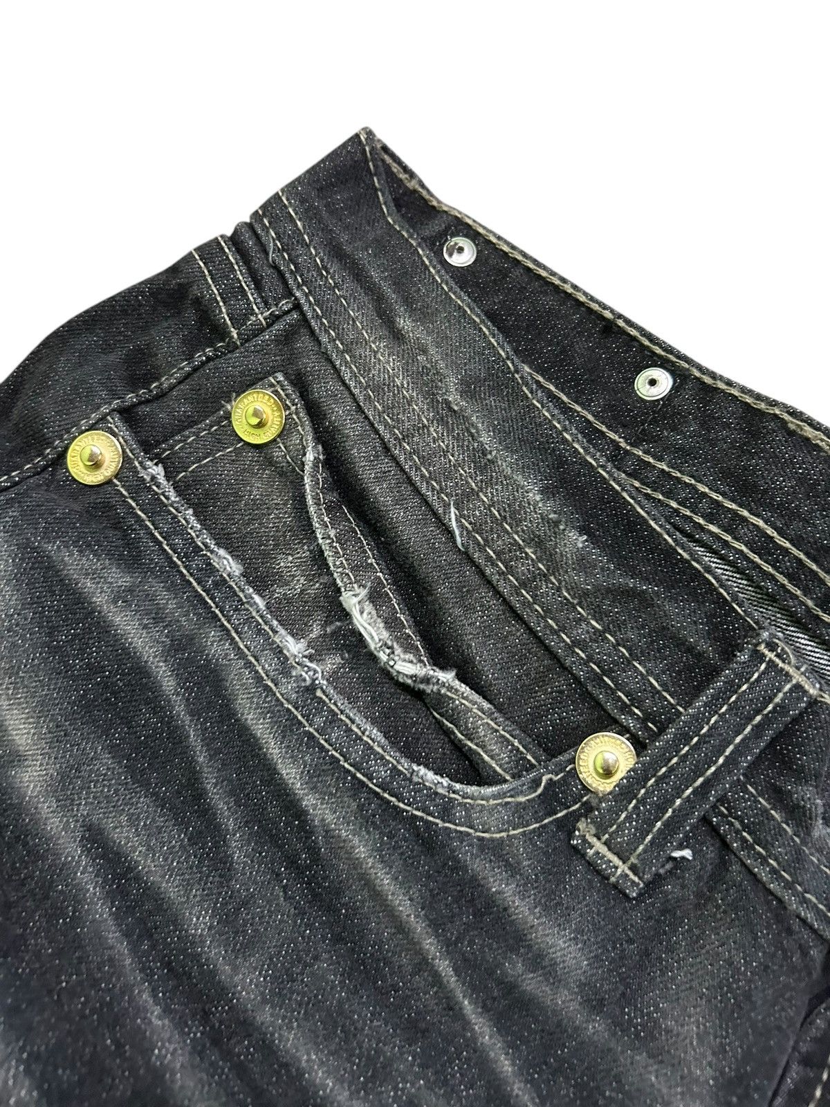 Kapital Semantic design Punk Bondage Style Denim Jeans ☠️☠️ Size US 32 / EU 48 - 12 Thumbnail