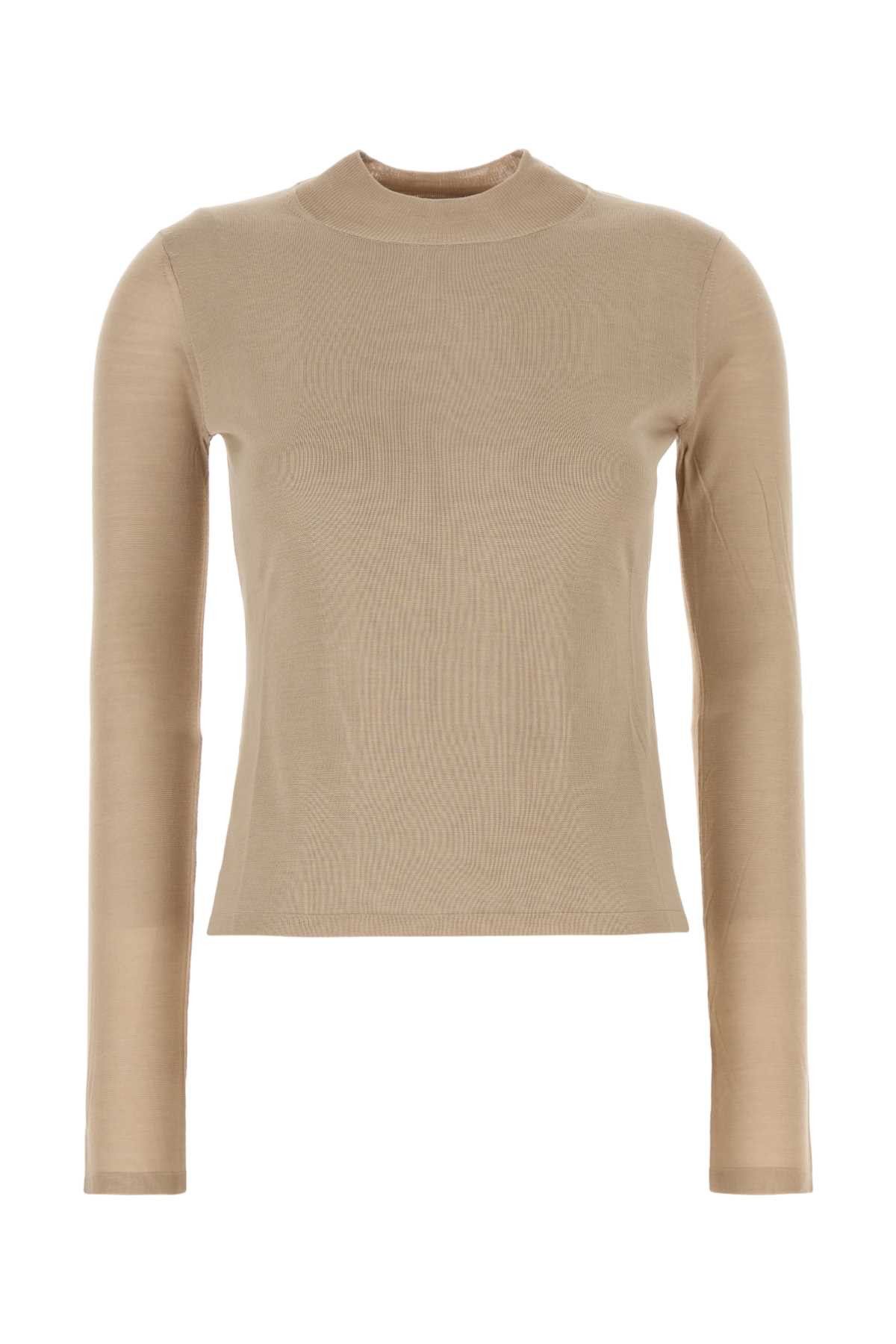 Max Mara Cappuccino Silk Falesia Sweater Size L / US 10 / IT 46 - 1 Thumbnail