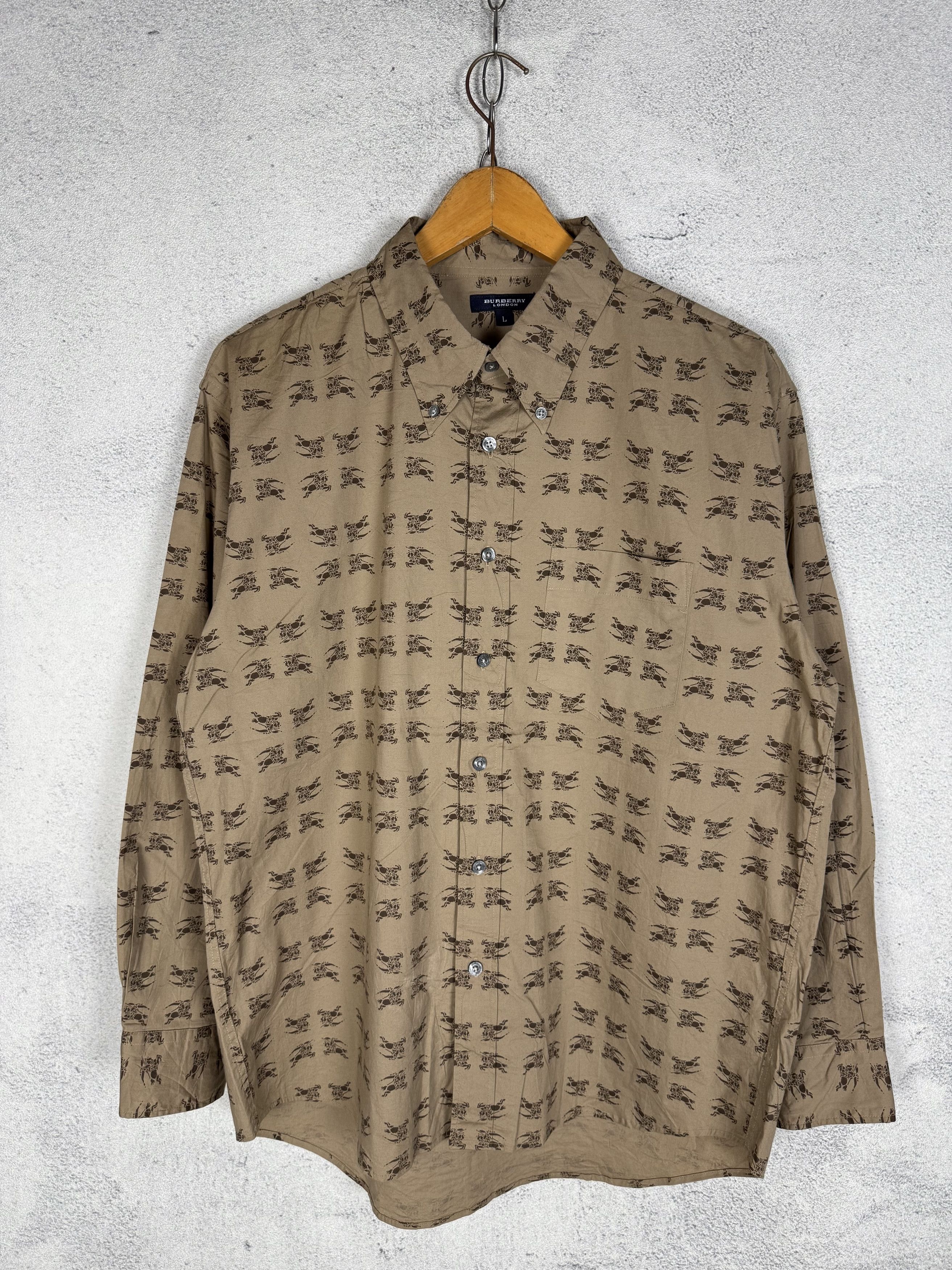 Burberry Vintage Burberry Button Down Shirt Size US L / EU 52-54 / 3 - 4 Thumbnail