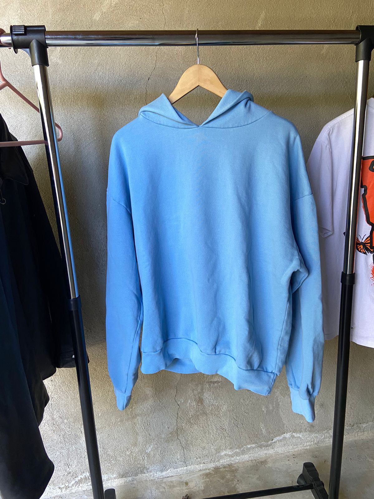 image of Free Hoover Kanye West & Drake Hoodie in Blue, Men's (Size XL)