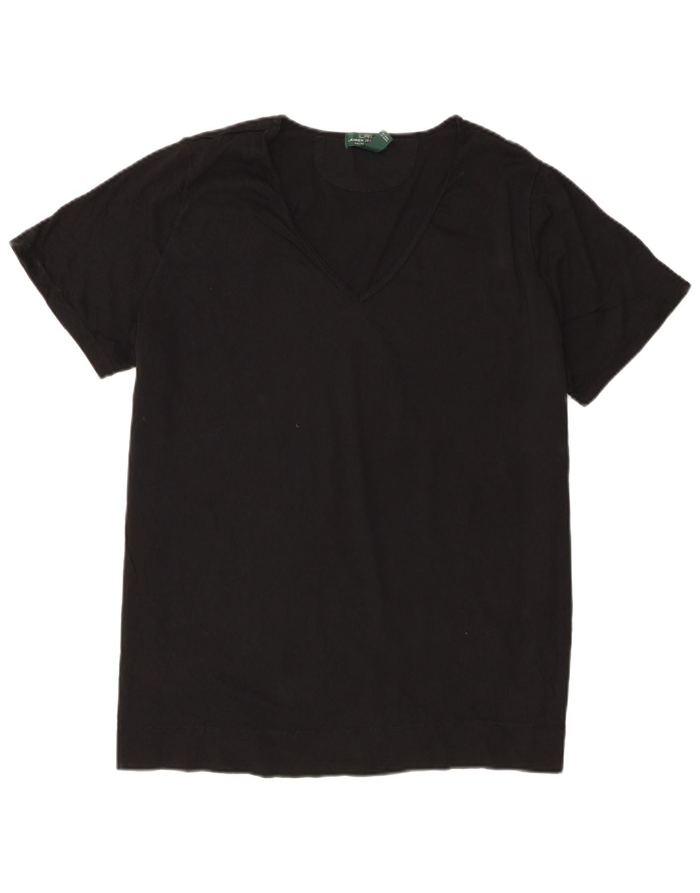 Ralph Lauren Womens T-Shirt Top UK 20 2XL Black Cotton Size XL / US 12-14 / IT 48-50 - 1 Thumbnail