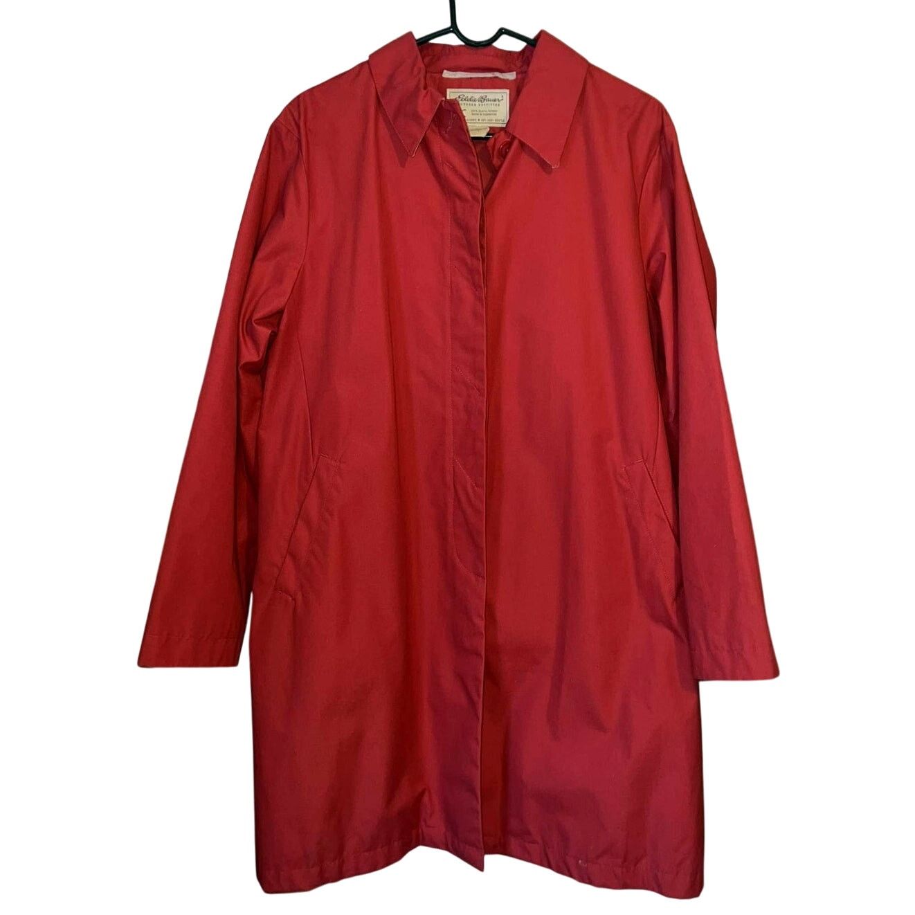 Eddie Bauer Eddie Bauer Women’s Lightweight Red Trench Coat – Size L Size L / US 10 / IT 46 - 1 Thumbnail