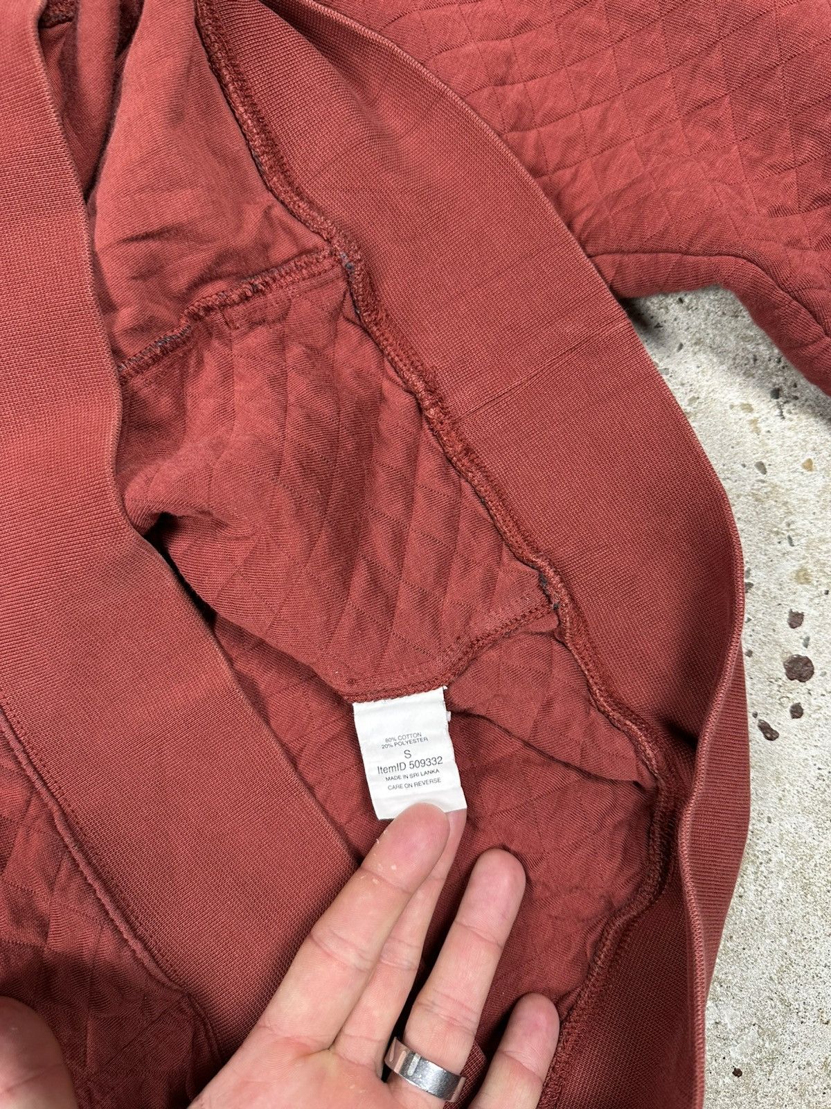 L.L. Bean × Vintage L.L. Bean Quilted Red Sweatshirt Half Button Outdoor Size US S / EU 44-46 / 1 - 11 Thumbnail