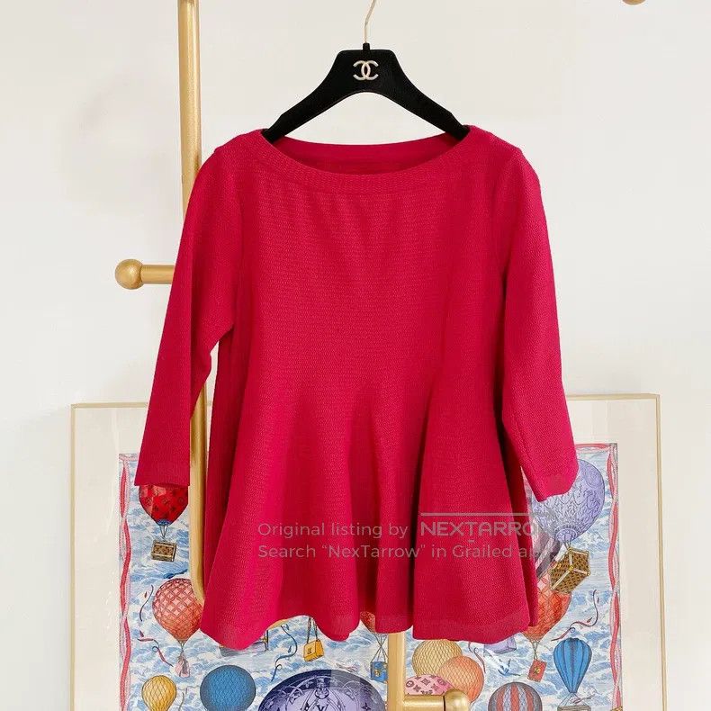 Alaia Alaia Red Knit Top Size S / US 4 / IT 40 - 1 Thumbnail