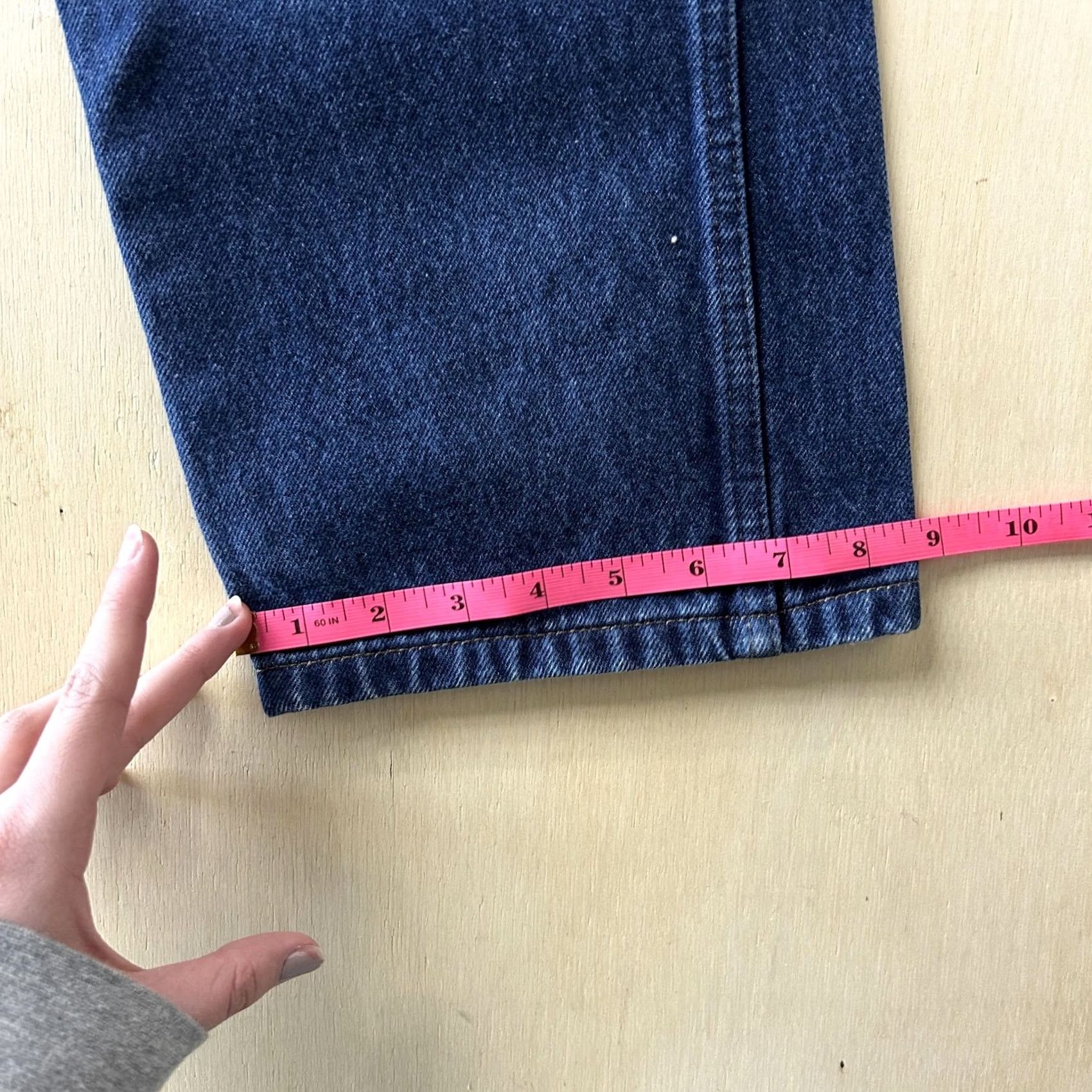 Vintage VINTAGE Rustler Jeans Mens 44x30 Blue Dark Wash Denim Straight Relaxed Fit Jeans Mens 44 Regular Dark Blue Pockets Zip Size US 44 / EU 60 - 7 Thumbnail