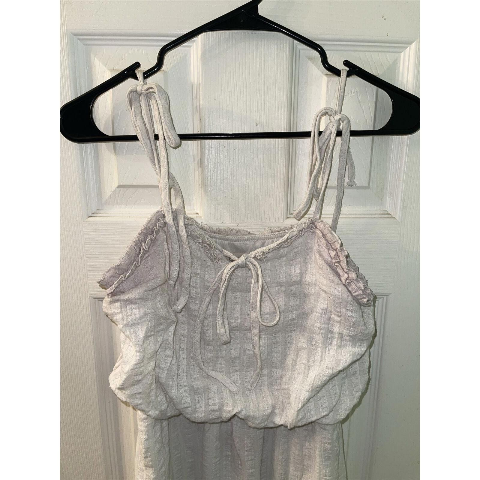 Designer Listicle Isla Lightweight Cotton Tiered Dress. Off White Size S / US 4 / IT 40 - 4 Thumbnail