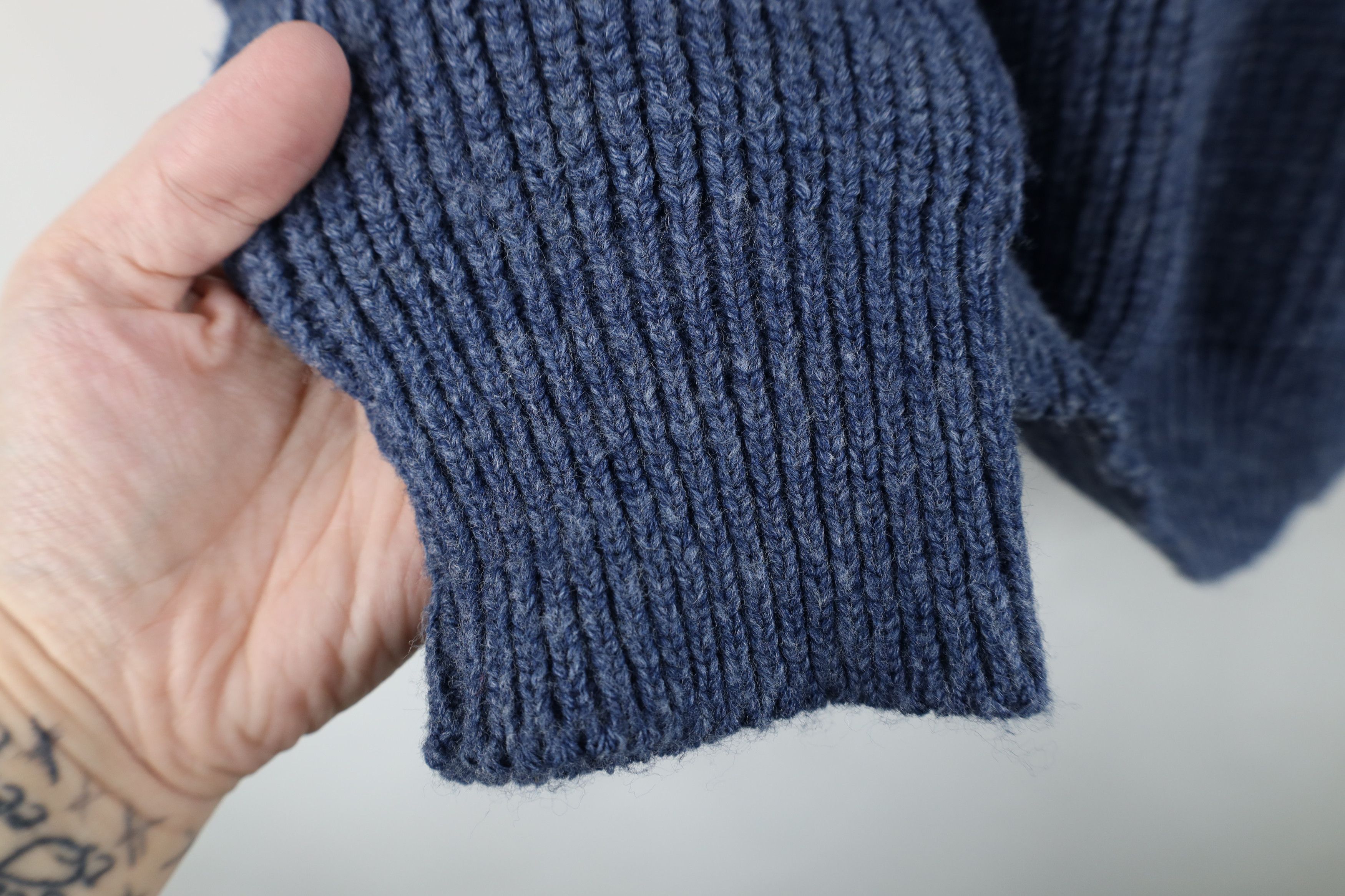 Vintage Vintage 90s Streetwear Blank Chunky Ribbed Knit Sweater USA Size US S / EU 44-46 / 1 - 4 Thumbnail