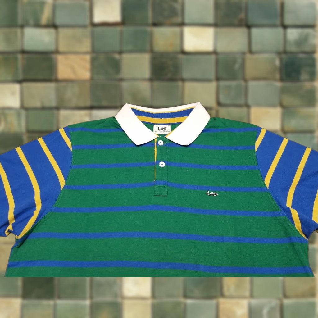 Lee Lee Polo Shirt Mens L Green 100% Cotton Short Sleeve Casual Polo Shirt Lee Size US L / EU 52-54 / 3 - 1 Thumbnail