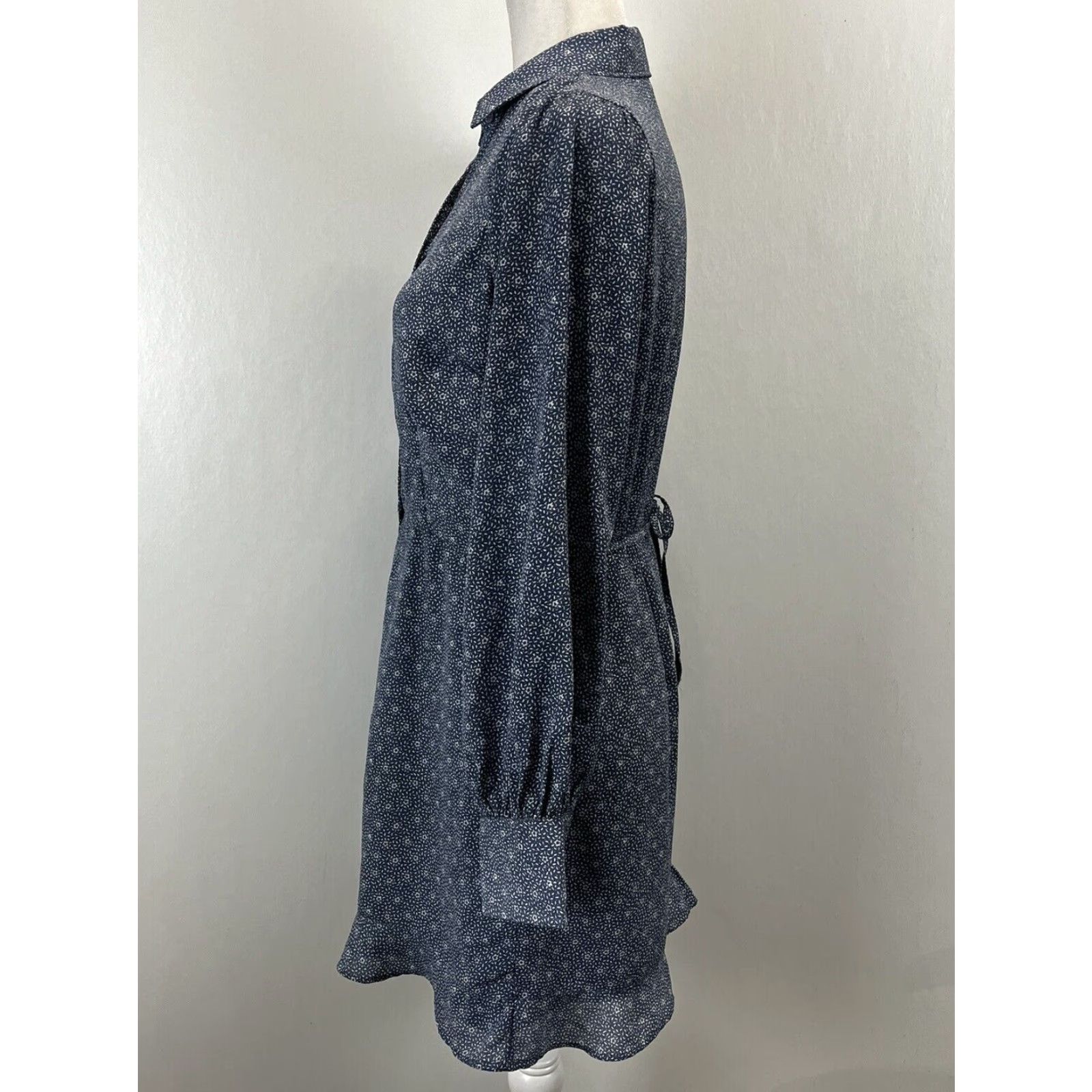 Abercrombie & Fitch Abercrombie & Fitch Floral Shirt Dress Blue Small Women Size S / US 4 / IT 40 - 2 Thumbnail
