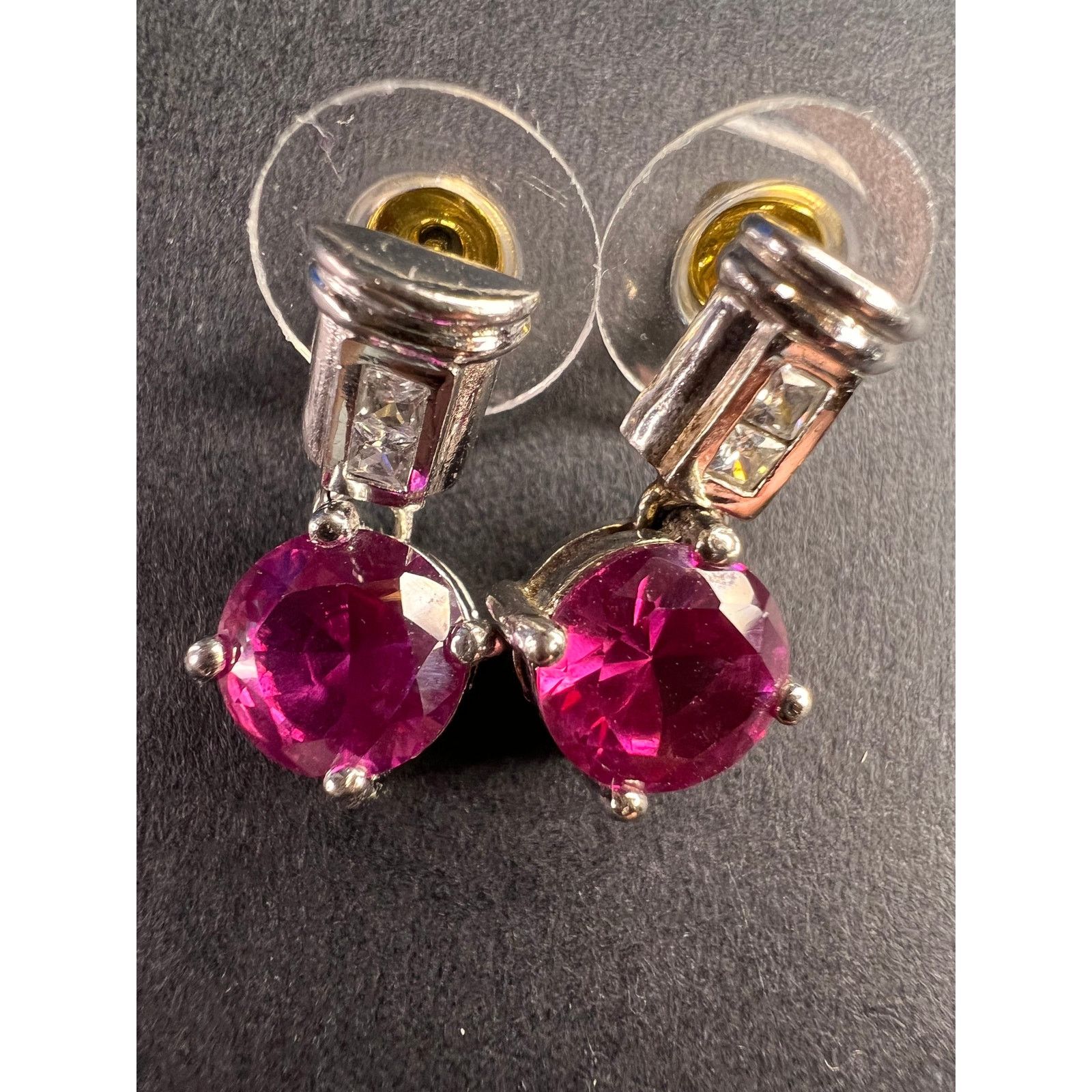 Other Lab purple sapphire and topaz sterling silver earrings Size ONE SIZE - 1 Thumbnail