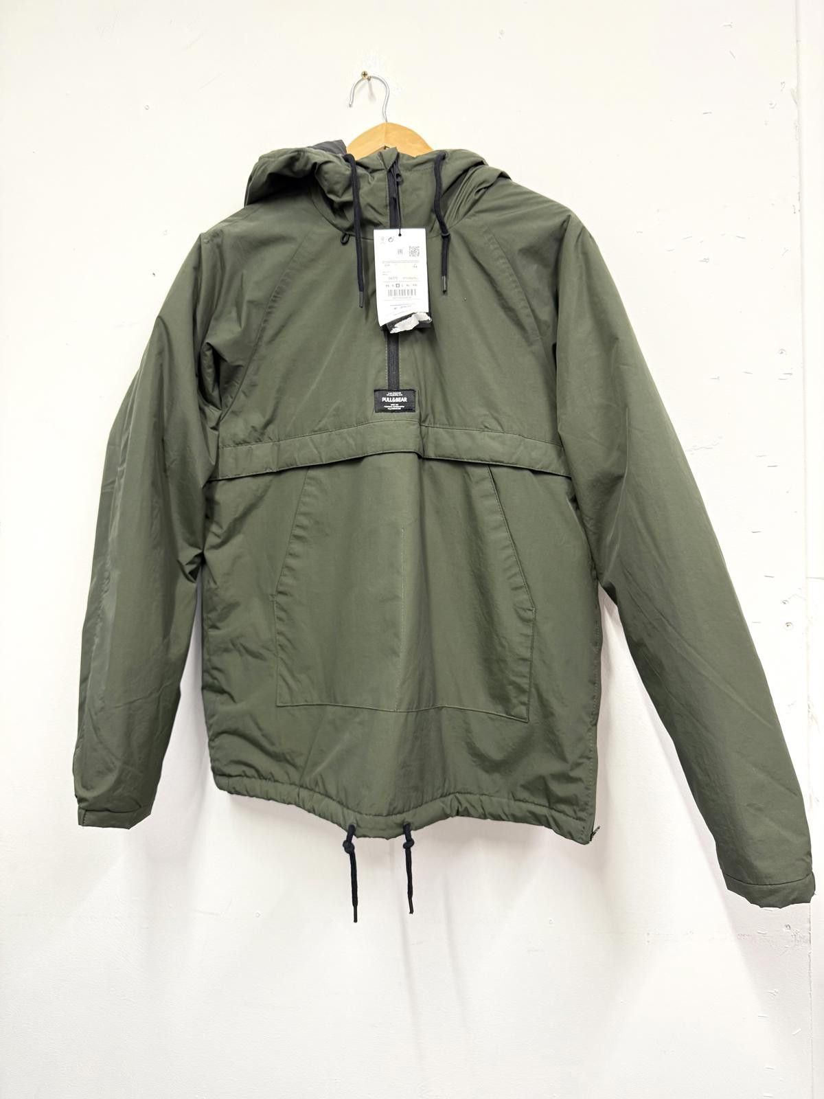 Pull & Bear Pull & Bear Olive Green Hooded Windbreaker Jacket Size US M / EU 48-50 / 2 - 1 Thumbnail
