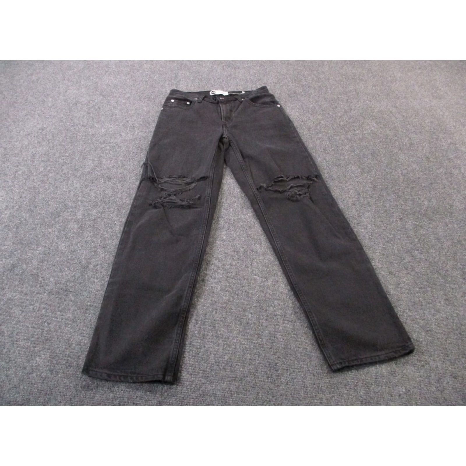 Levi's Levis Jeans Womens 26 Black Distressed Silver Tab 94 Baggy Wide Leg Y2K Skater Jeans Women Straight 505 Vintage Regular Black Womens Size 30" / US 8 / IT 44 - 3 Thumbnail