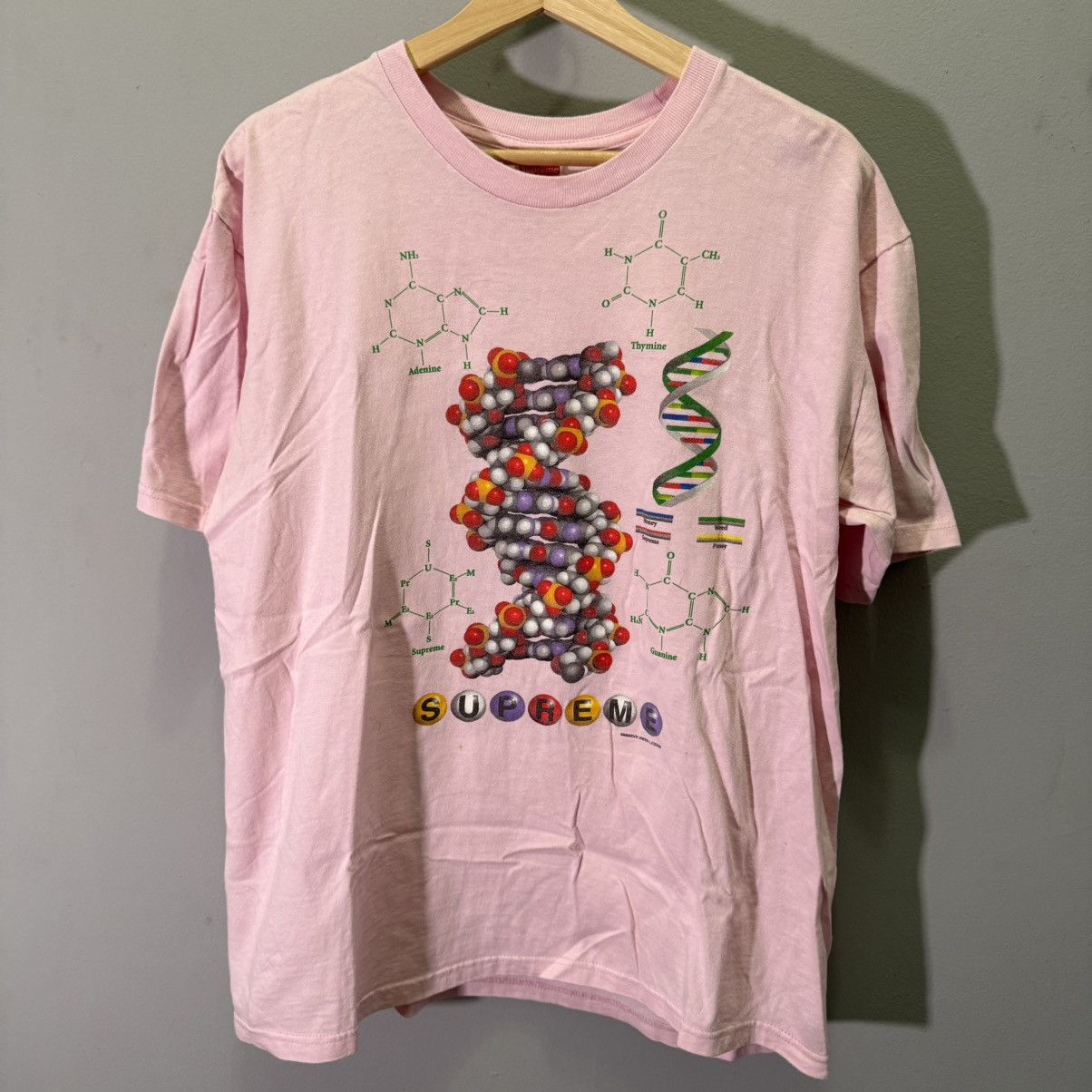 Supreme DNA Tee Light Pink Medium SS18