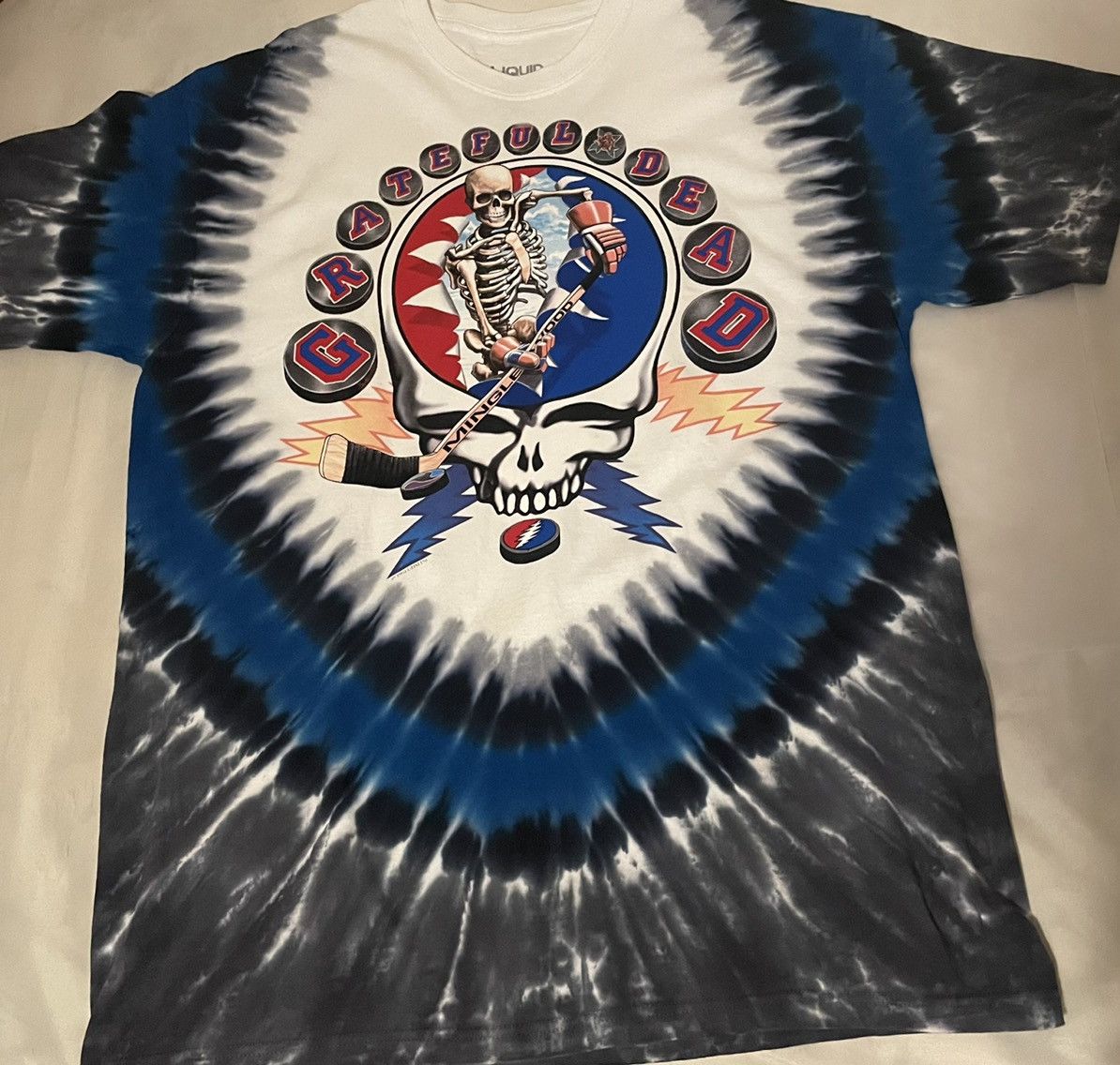Grateful Dead Grateful Dead - Skeleton Hockey tie dye xxl 2xl liquid blue Size US XXL / EU 58 / 5 - 1 Thumbnail