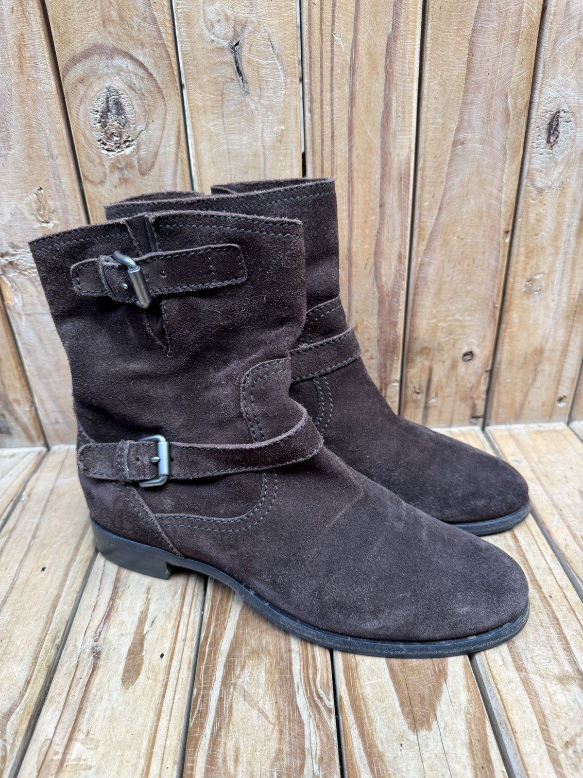 Prada PRADA brown suede strappy women’s boots EUR 41 US 11 UK 8 Size US 11 / IT 41 - 5 Thumbnail