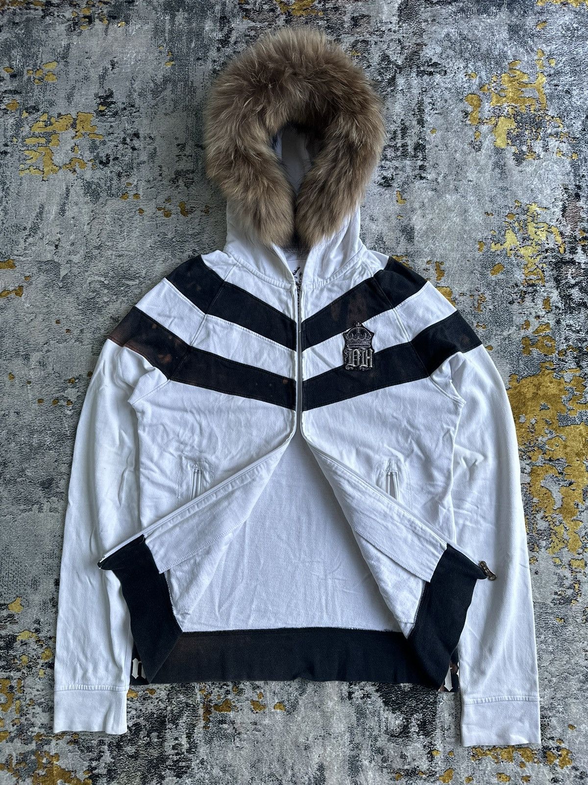 20471120 TRASHED DOHC FUR ZIPHOODIE IFSIXWASNINE LGB STYLE Size US M / EU 48-50 / 2 - 5 Thumbnail