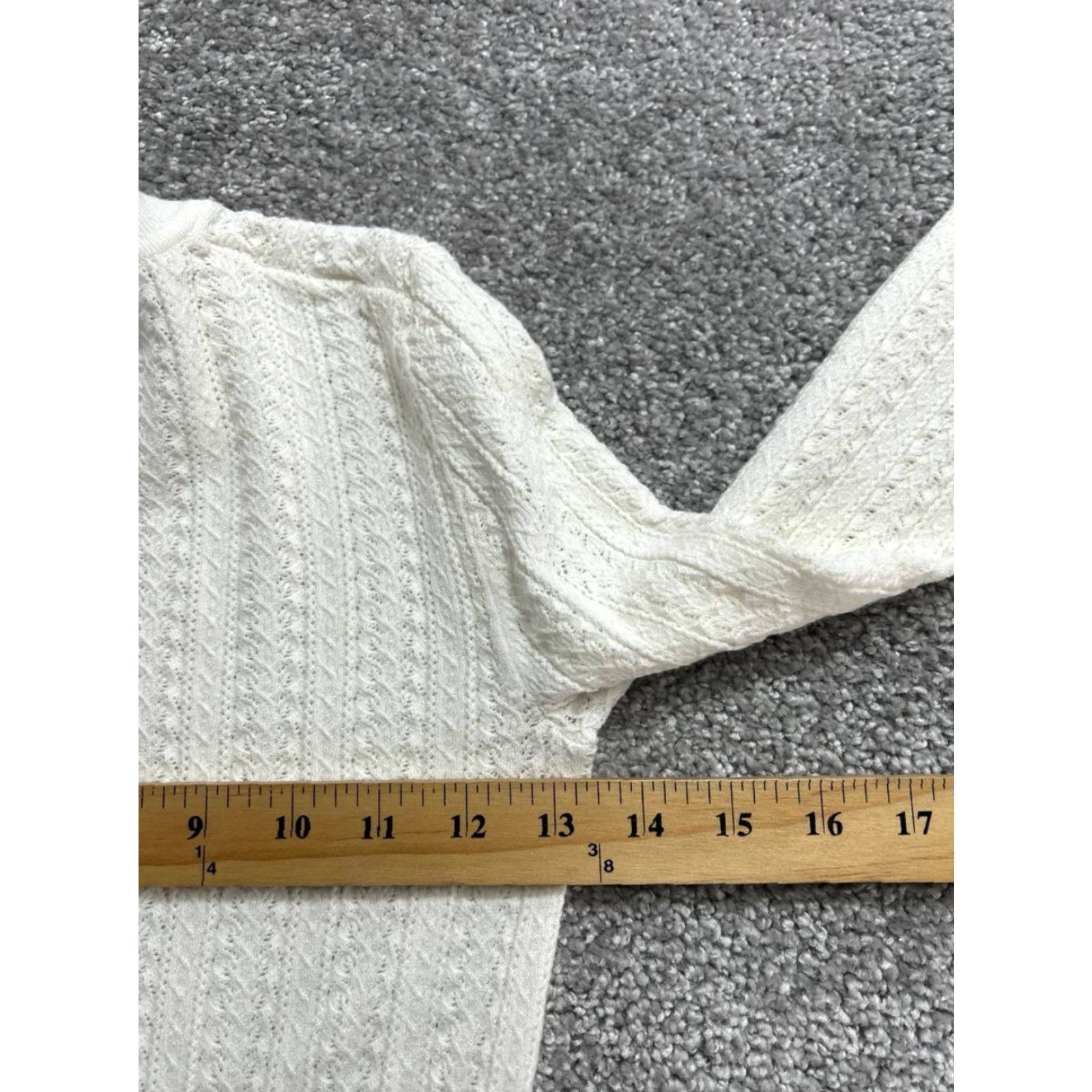 Madewell Madewell Cardigan Sweater Womens XXS Beige Open Knit Button Front Shirt Size XXS / US 00 / IT 34 - 7 Thumbnail