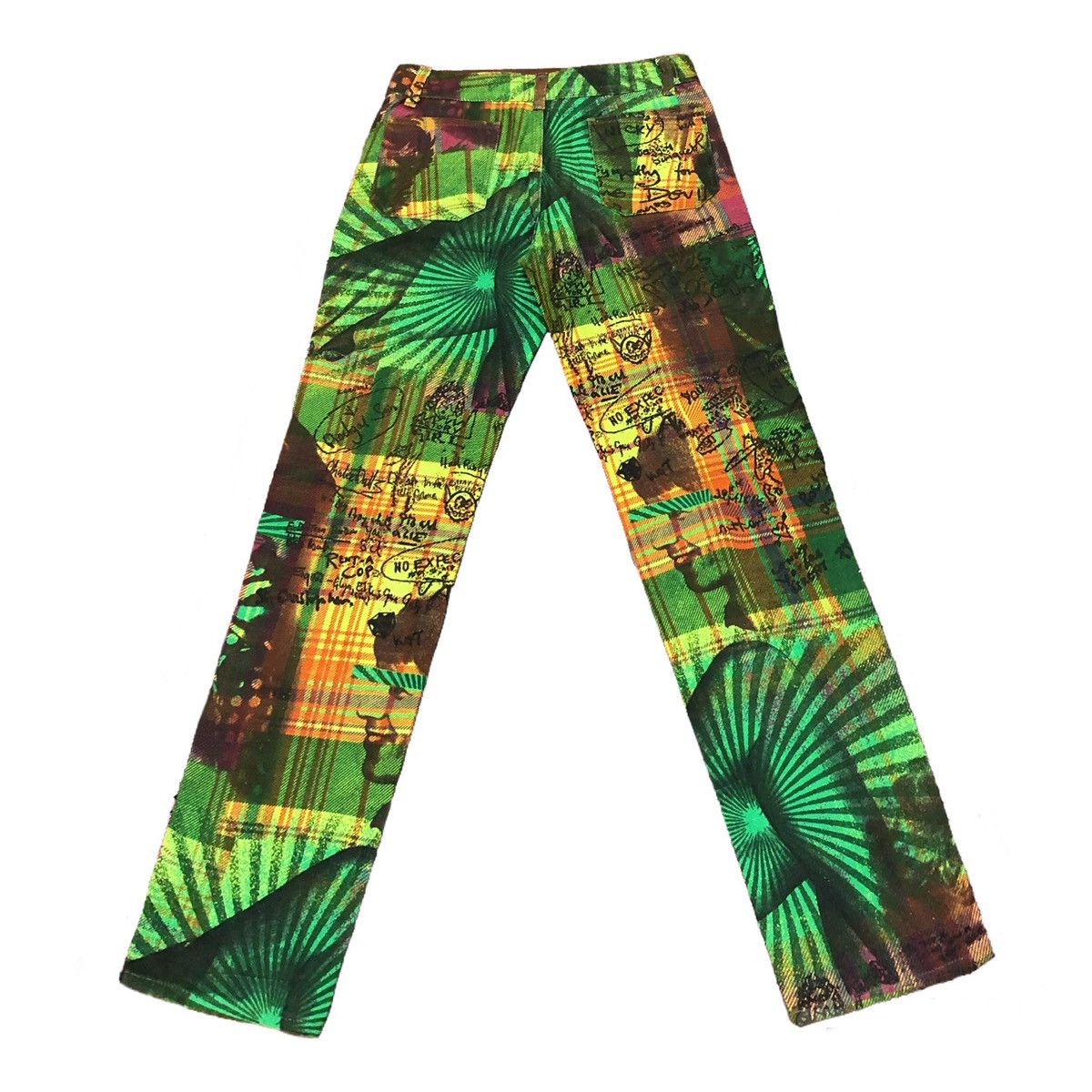 Yoshiyuki Konishi 1990s Ficce Uomo Psychedelic Graphic AOP Pants Size US 30 / EU 46 - 4 Thumbnail