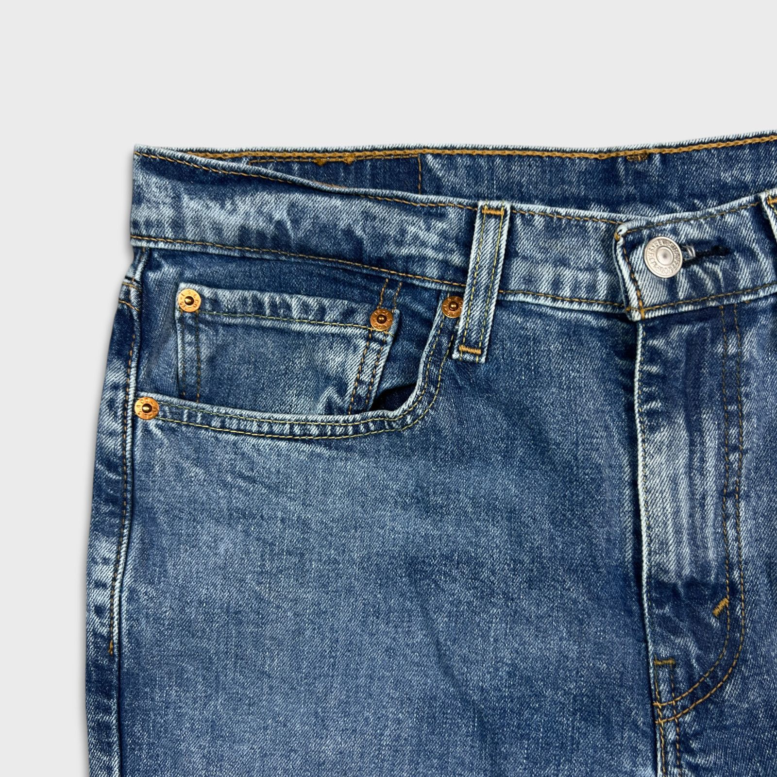 Levi's × Vintage Levi's 514 Jeans 32x32 Blue Straight Fit Faded Denim Pants Size US 32 / EU 48 - 3 Thumbnail