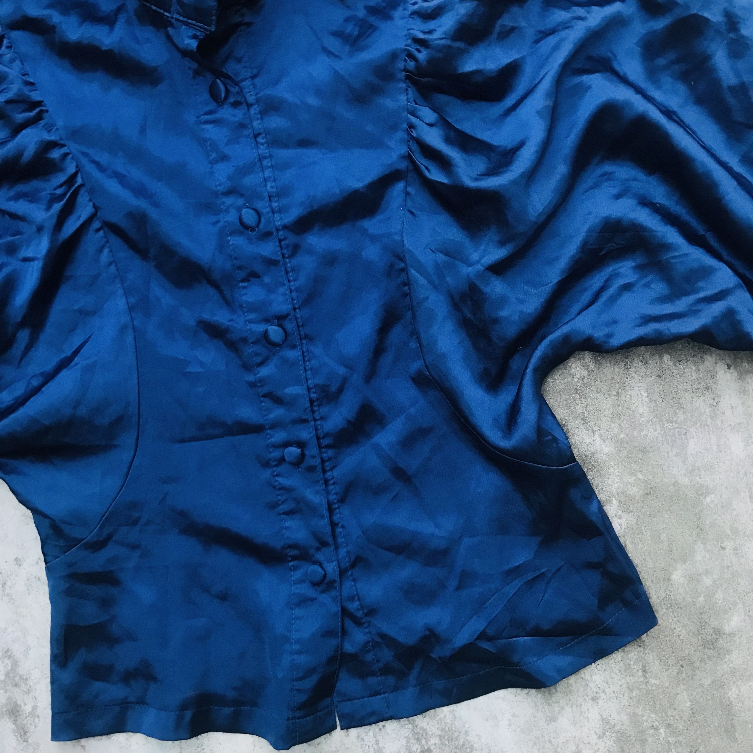 Vintage Japanese Monochrome Ethereal Blouse Size M / US 6-8 / IT 42-44 - 4 Thumbnail