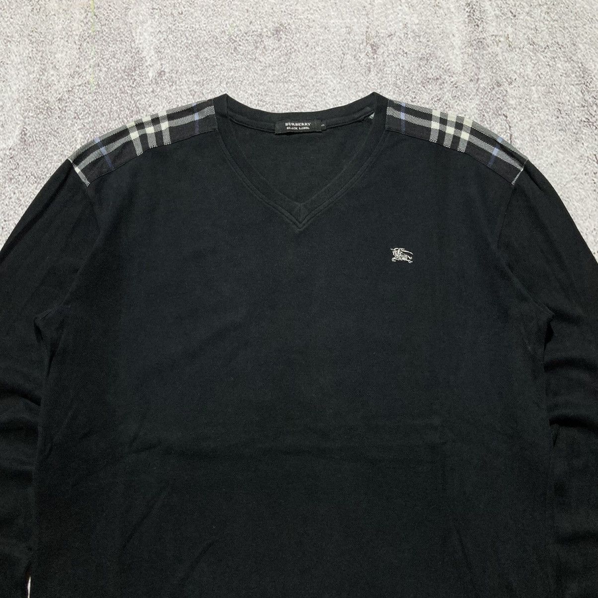 Burberry Vintage Burberry Black Label V Neck Longslevee Black Luxury Size US L / EU 52-54 / 3 - 2 Thumbnail