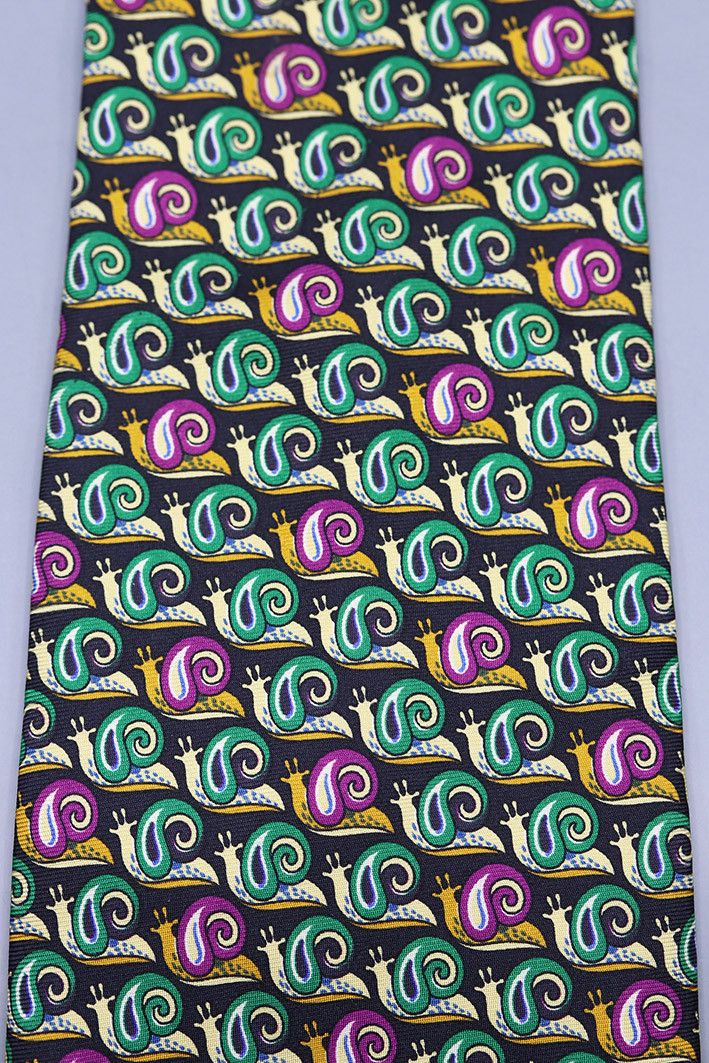 Guy Laroche Vintage Guy Laroche Snail Pattern Silk Tie Size ONE SIZE - 5 Thumbnail