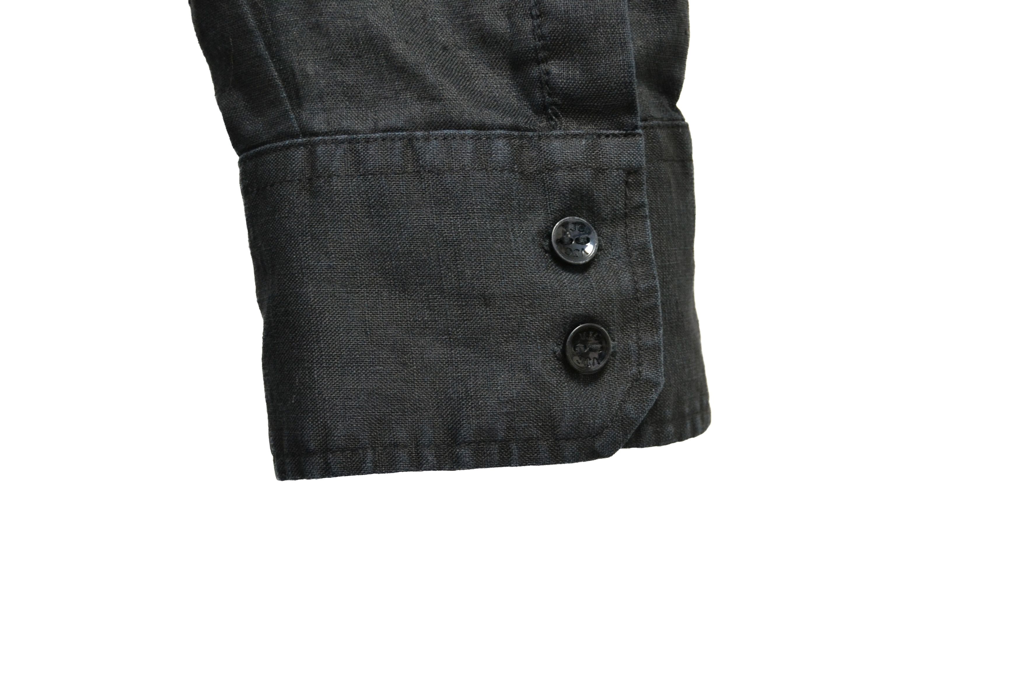 Versace Jeans Couture Versace Jeans Couture 100% Linen Black Shirt Size fit XL Size US XL / EU 56 / 4 - 4 Thumbnail