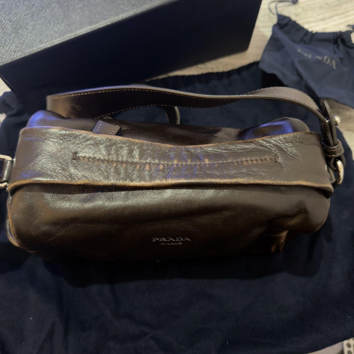 Prada Prada Nappa Leather Shoulder Bag 🚫READ DESCRIPTION🚫 Size ONE SIZE - 3 Thumbnail