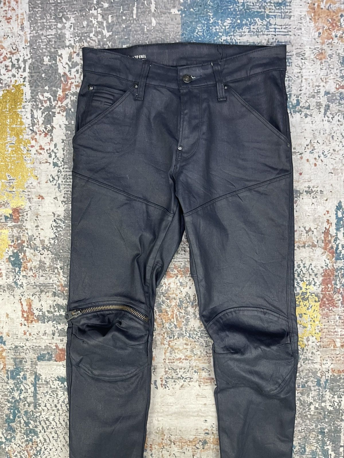 G-Star G Star Raw 3D Zip Knee Super Slim Denim Size US 28 / EU 44 - 4 Thumbnail