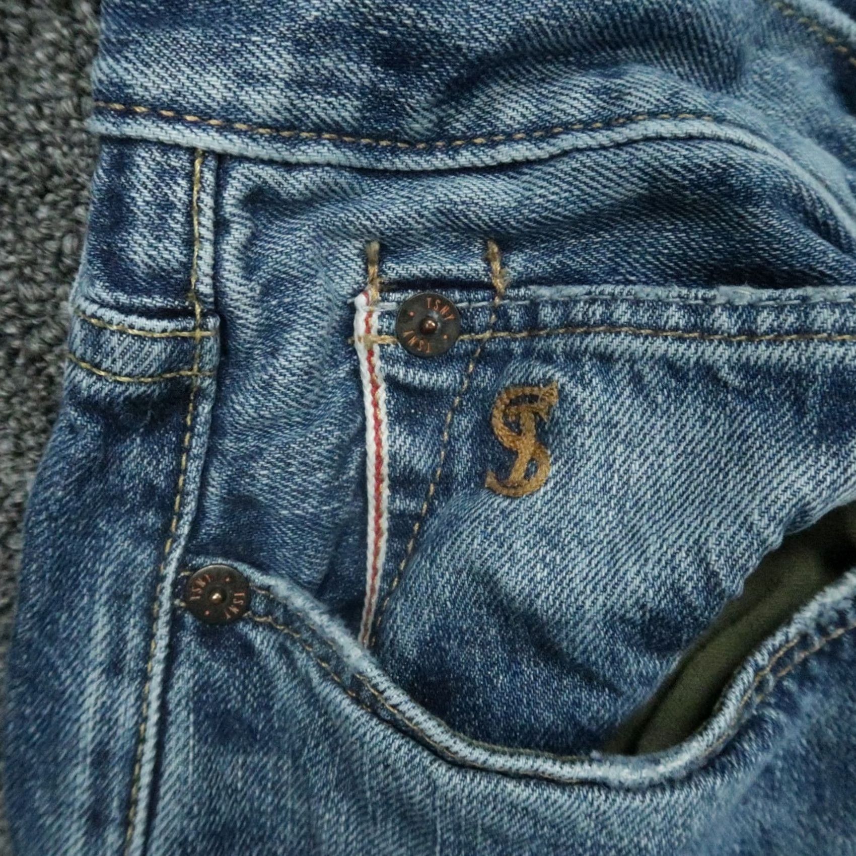 Todd Snyder Todd Snyder Jeans Mens 32x30 Blue 5-Pocket Selvedge Distressed Straight Denim Shirt? Size US 32 / EU 48 - 3 Thumbnail