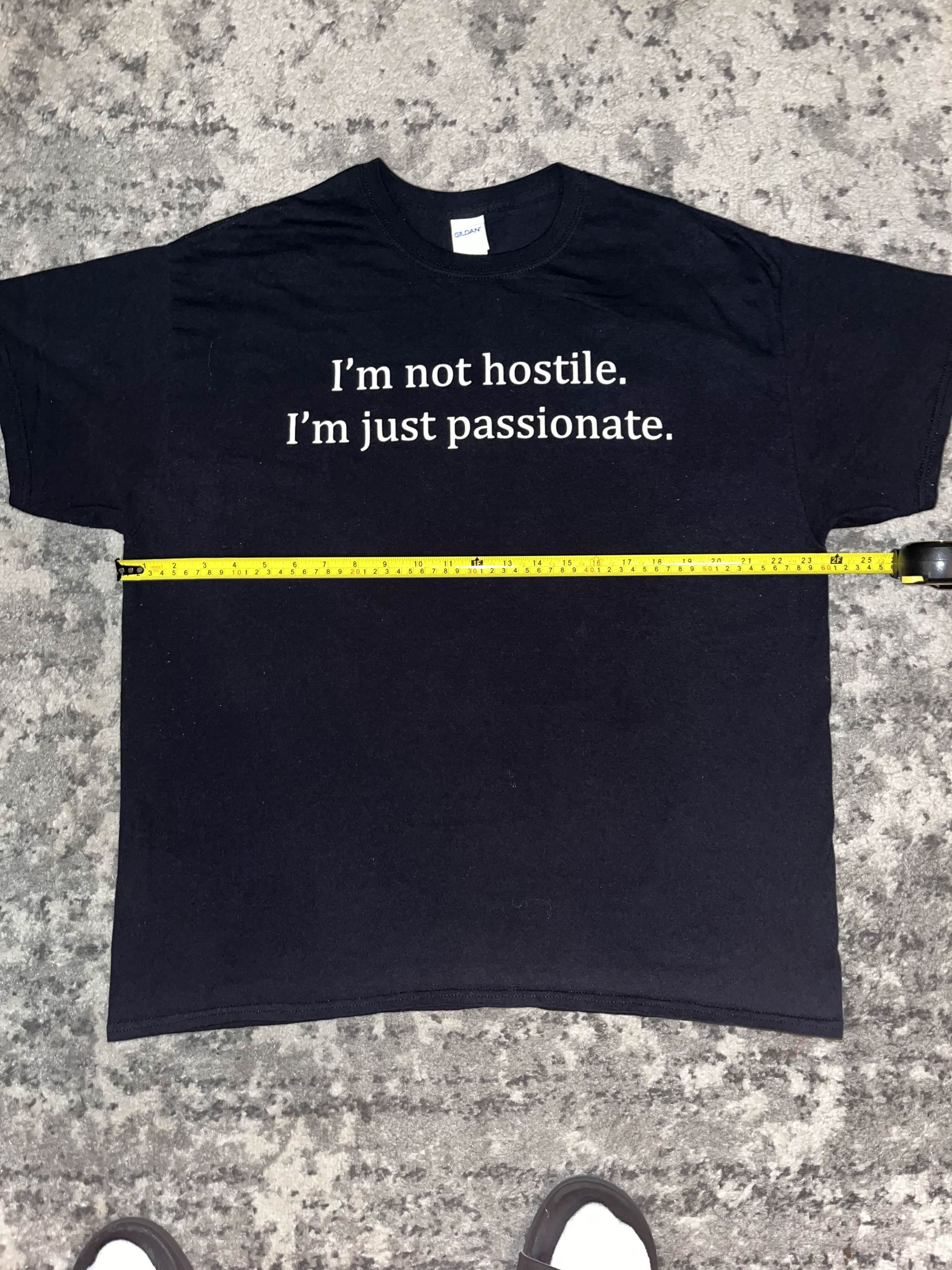 Vintage Y2K Funny I'm Not Hostile, I'm Just Passionate Shirt Size US XL / EU 56 / 4 - 6 Thumbnail
