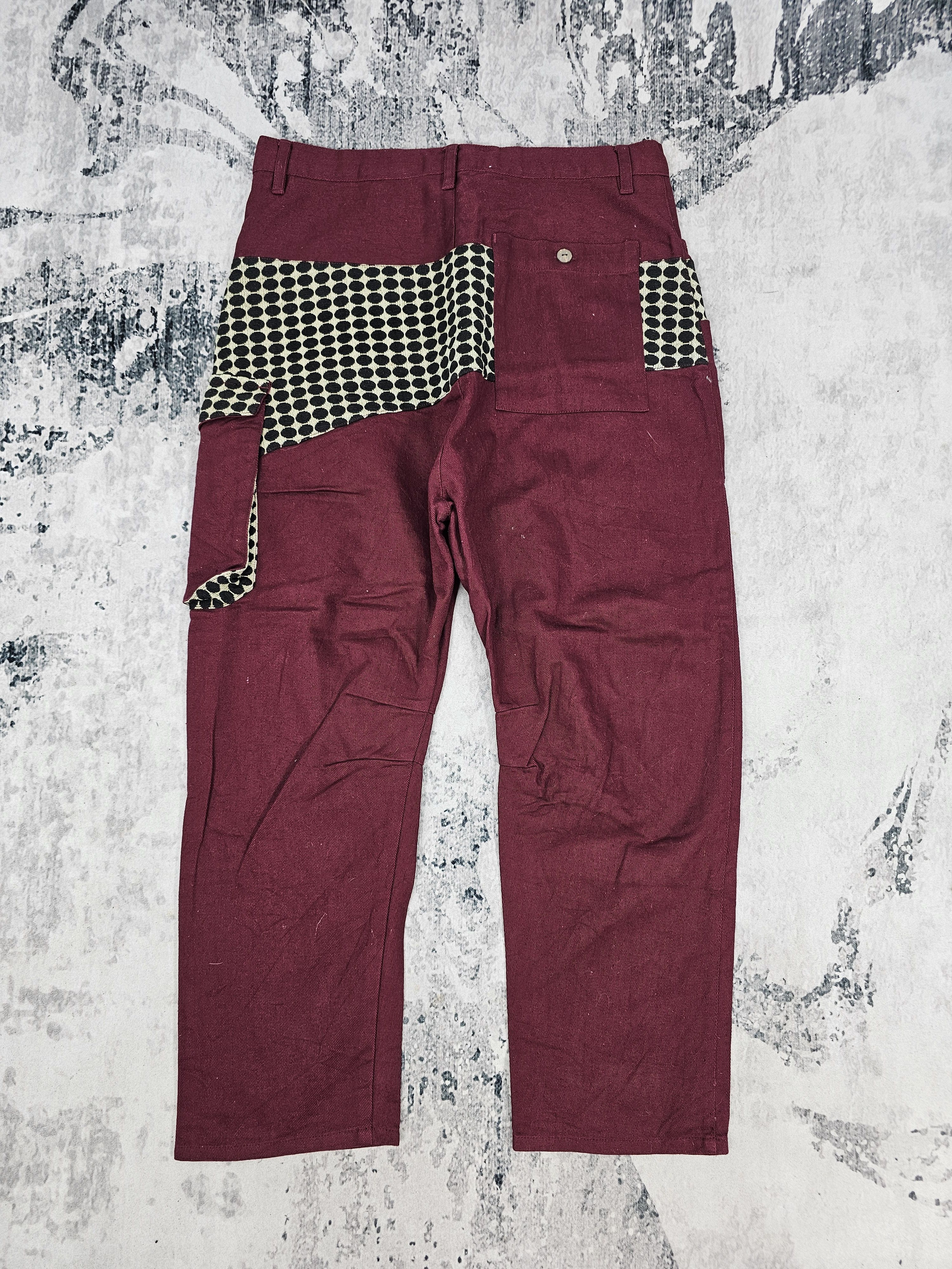 Japanese Brand AMINA Multi Pockets Cargo Baggy Polkadot Cropped Pant JB0261 Size US 33 - 2 Thumbnail