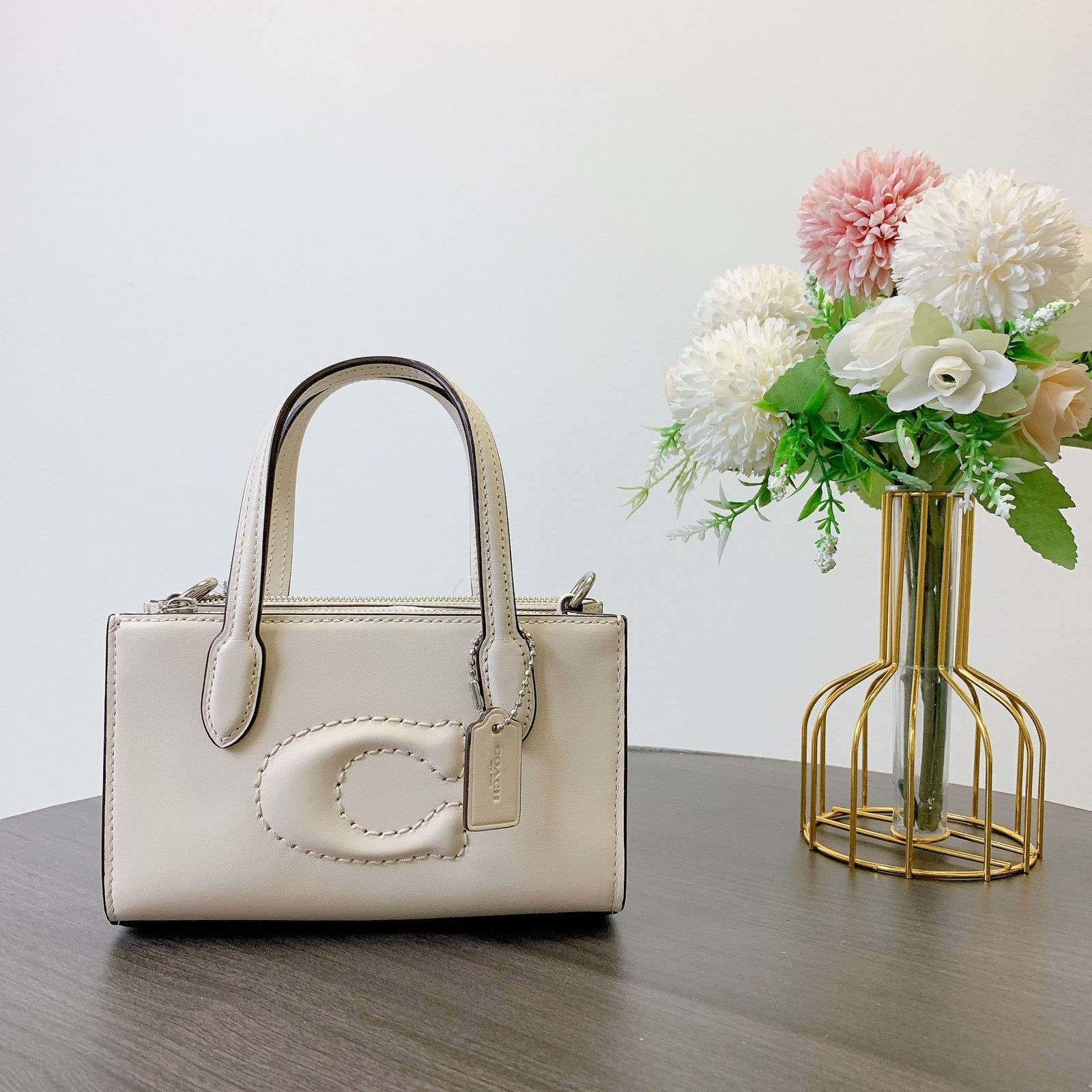 Coach Coach CT804 Nina Mini Tote Bag IN Chalk Size ONE SIZE - 2 Thumbnail
