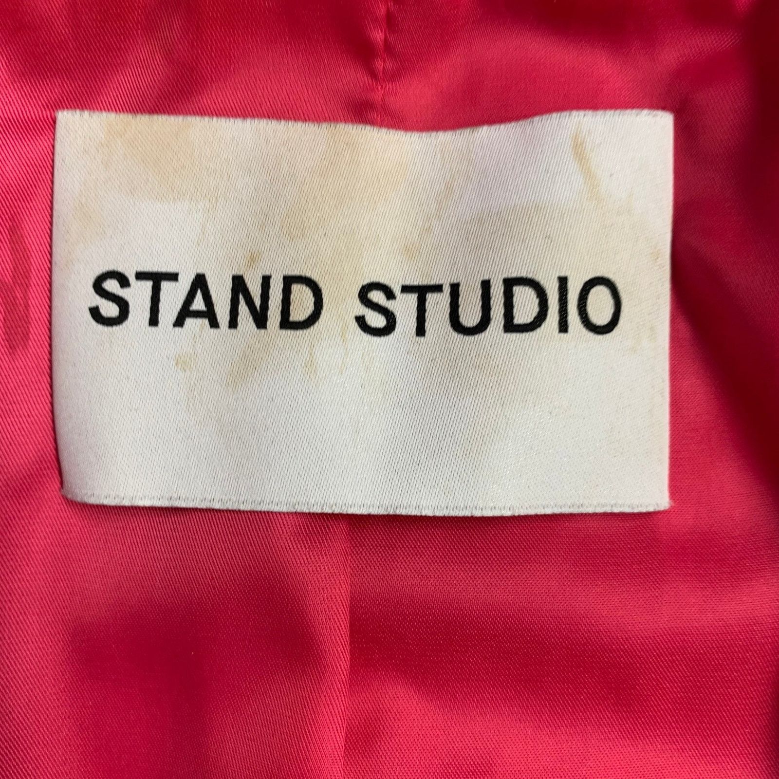 STAND STUDIO Camille Cocoon Pink Polyester Faux Fur Notch Lapel Coat Size XS / US 0-2 / IT 36-38 - 4 Thumbnail