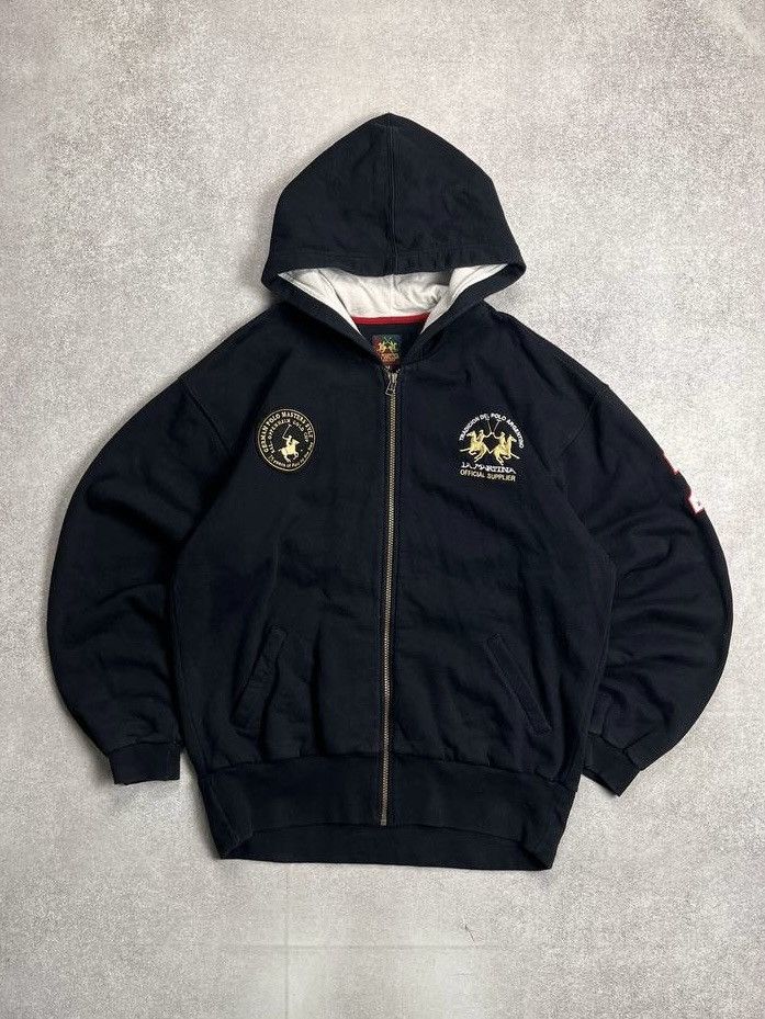 VINTAGE LA MARTINA GERMAN POLO MASTERS ZIP HOODIE L