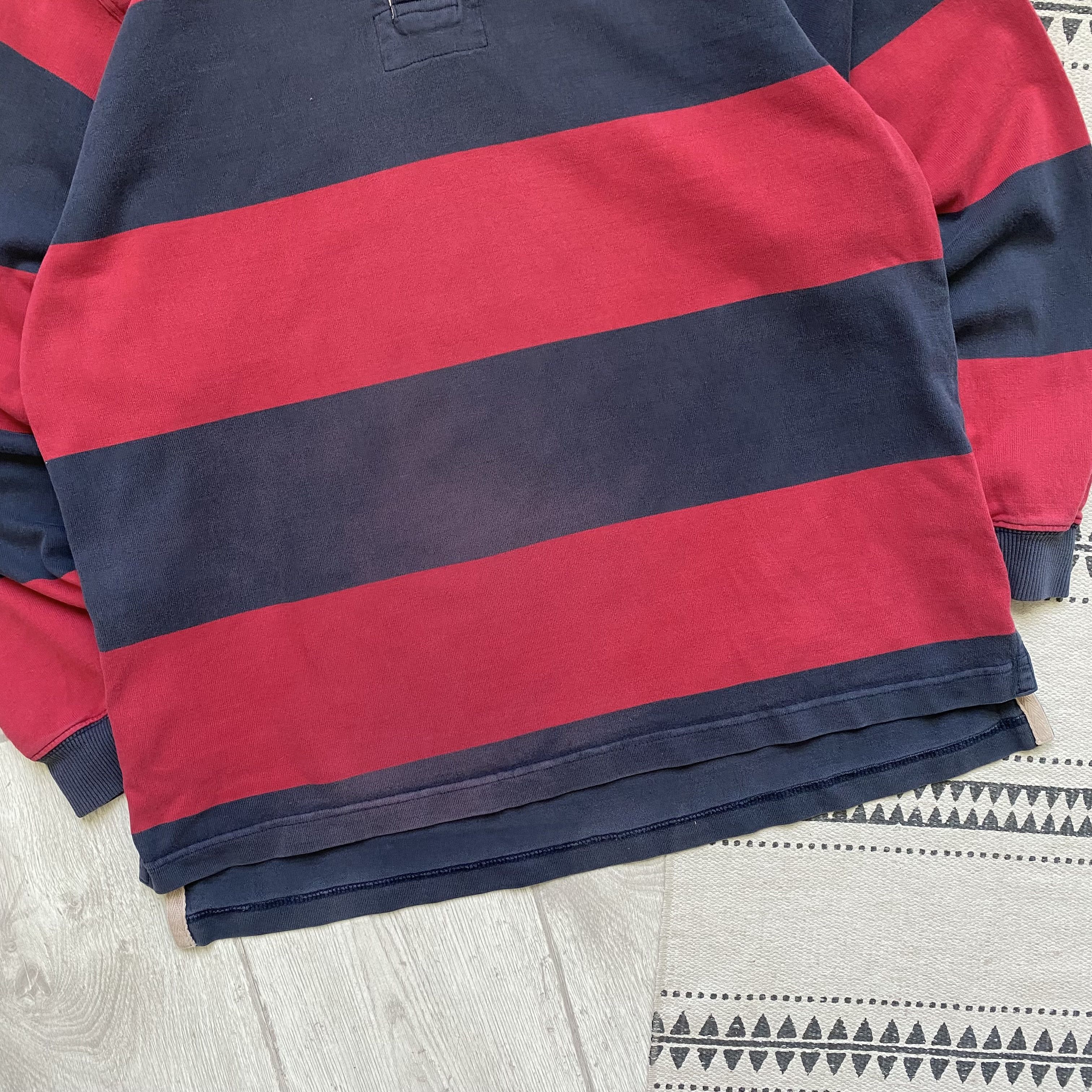 Polo Ralph Lauren Vintage 90s Gant USA stripped rugby shirt Faded Size US M / EU 48-50 / 2 - 3 Thumbnail