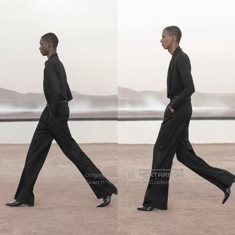Saint Laurent Paris Saint Laurent Paris Chiffon Cross V-neck Black Samurai Shi Size US XS / EU 42 / 0 - 9 Thumbnail