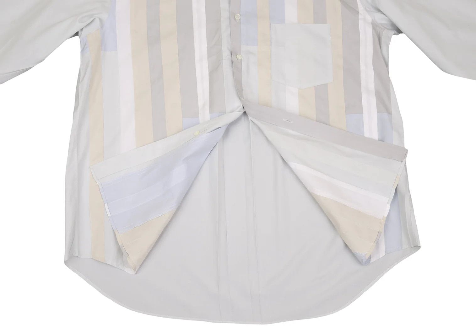 Comme des Garcons Homme Plus Multi-Stripe Long Sleeve Shirt in Light Blue and Others Size US M / EU 48-50 / 2 - 11 Thumbnail