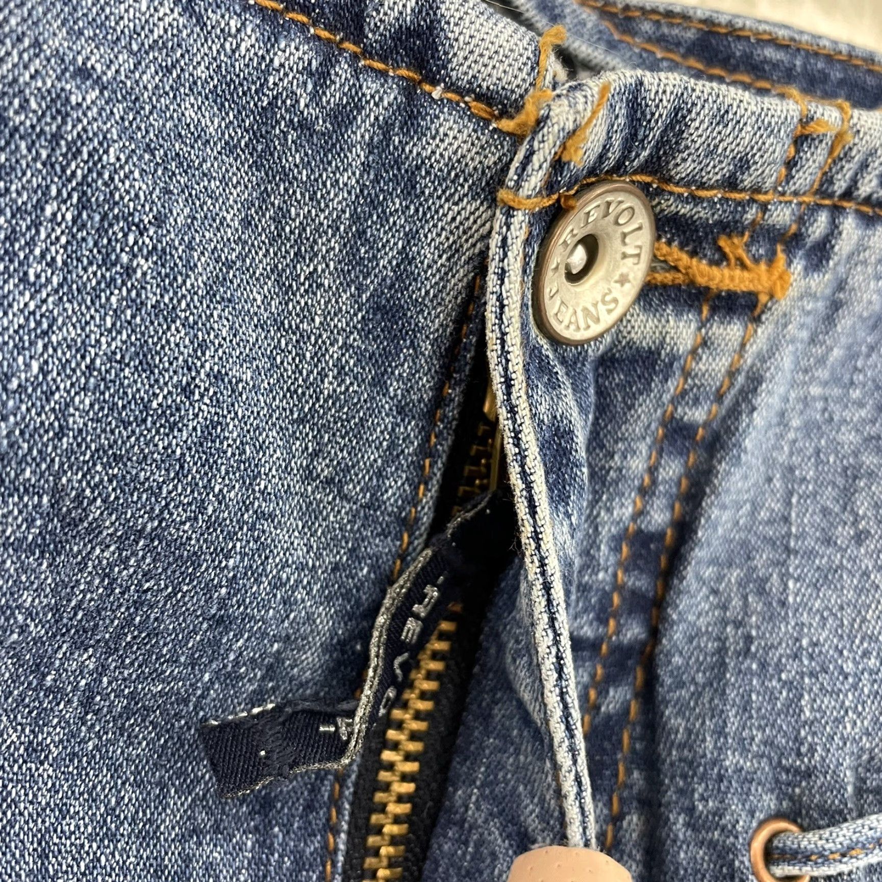 Vintage VINTAGE Revolt Flare Jeans 6 27 Lace Up Cut Out High Waist Blue Women Mens? Size 28" / US 6 / IT 42 - 4 Thumbnail
