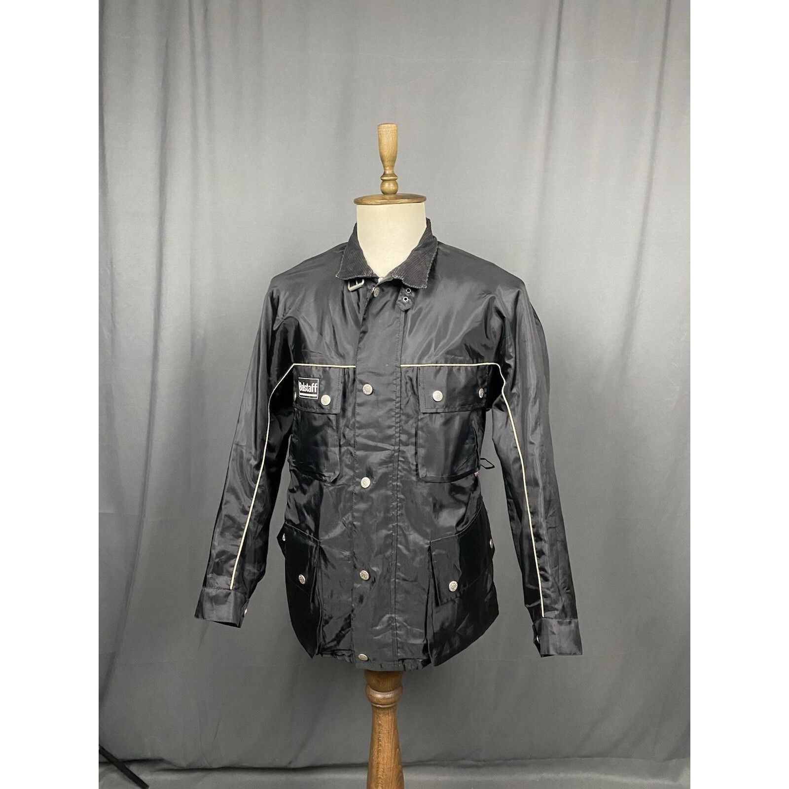 Belstaff Belstaff Men's Black Multipocket Nylon Motorcycle Jacket Siz Size US L / EU 52-54 / 3 - 2 Thumbnail