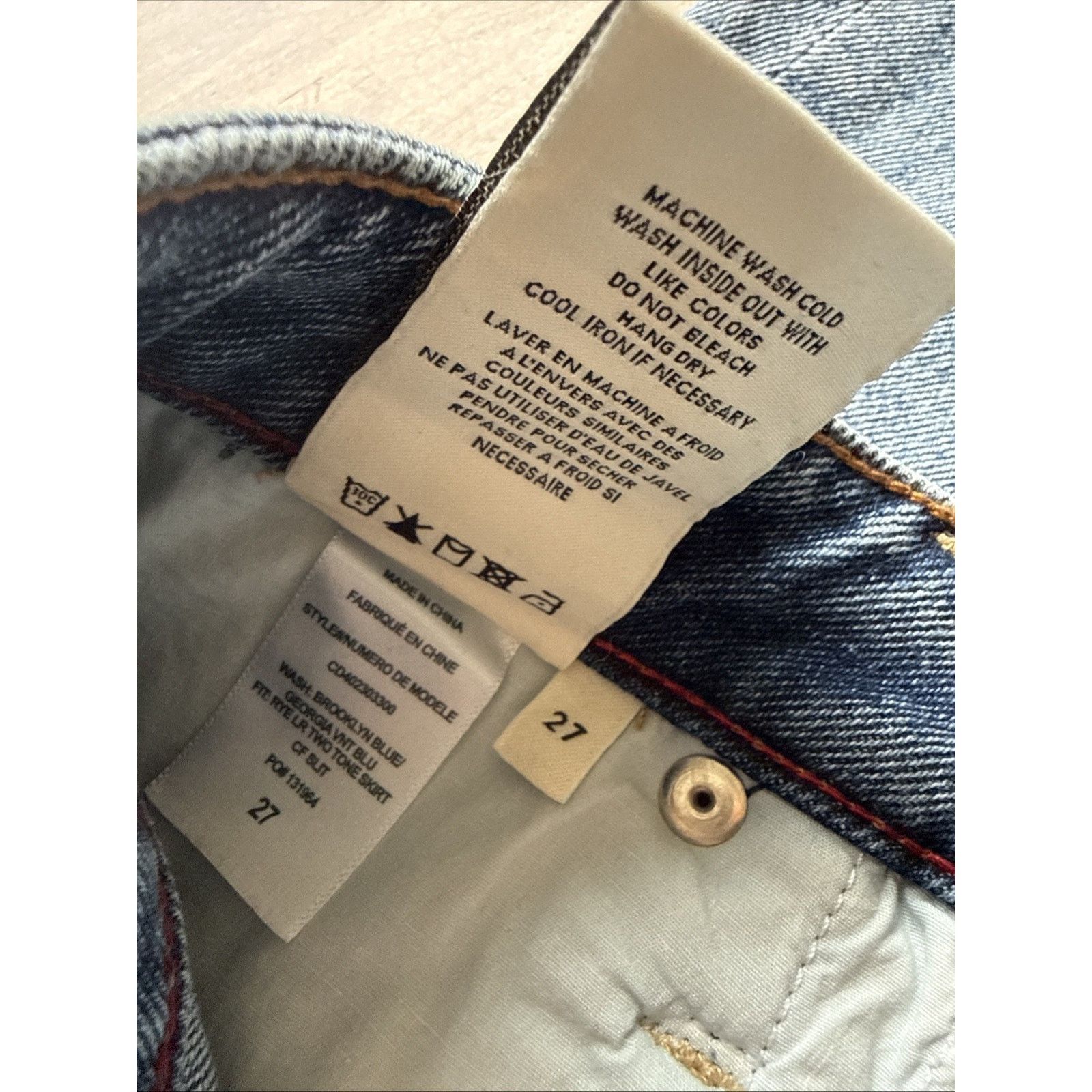 Alice + Olivia Alice + Olivia Rye TwoTone Denim Maxi Skirt Brooklyn Blue 27 Size 27" / US 4 / IT 40 - 4 Thumbnail