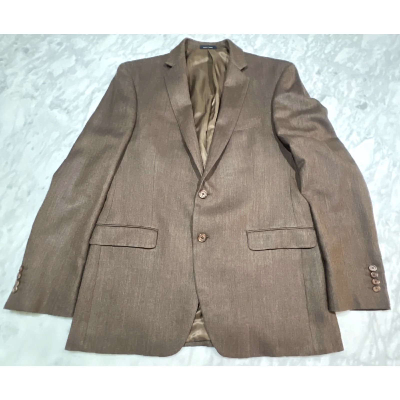 Ralph Lauren RALPH LAUREN SPORT COAT Blazer 42L Brown Wool Silk Two-Button Mens Size 42L - 2 Thumbnail