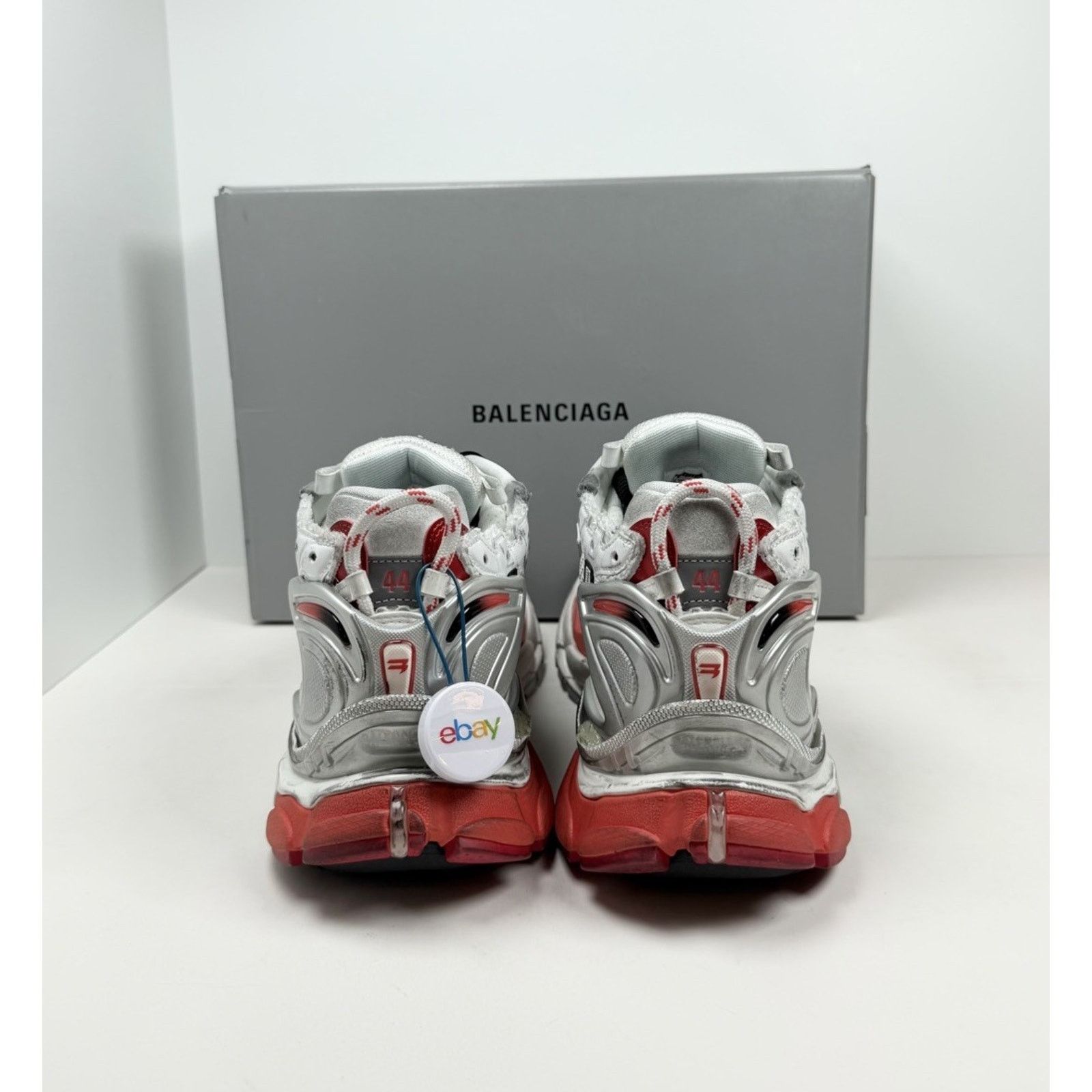 Balenciaga Size 44EU/11US - Balenciaga Runner White Red NEW Size US 11 / EU 44 - 4 Thumbnail