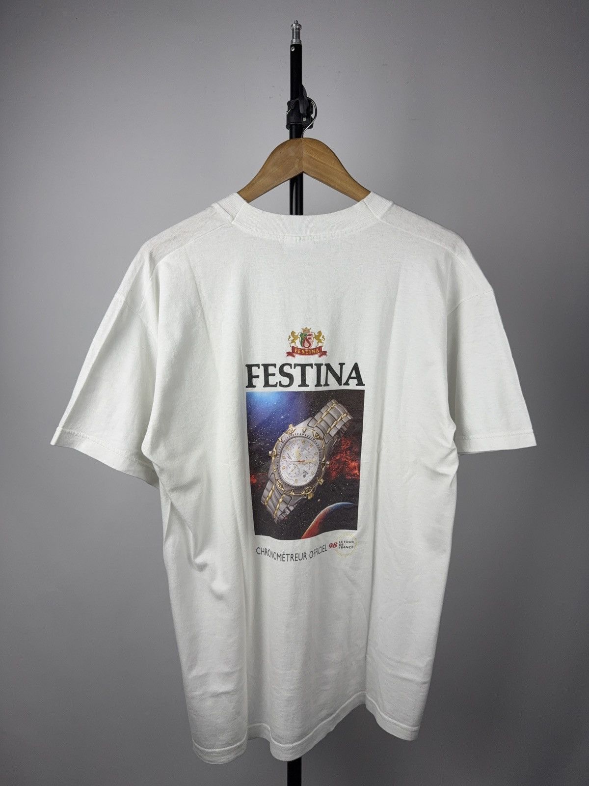 Vintage Vintage Retro 1998 Festina Tour de France Promo Watch Tee L Size US L / EU 52-54 / 3 - 1 Thumbnail