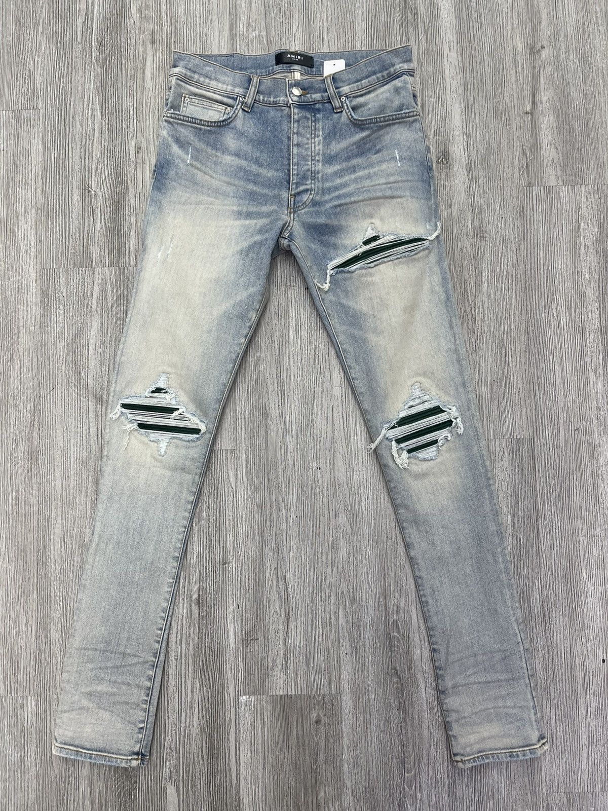 Amiri Amiri Mx1 blue/Green jean Size US 30 / EU 46 - 1 Thumbnail
