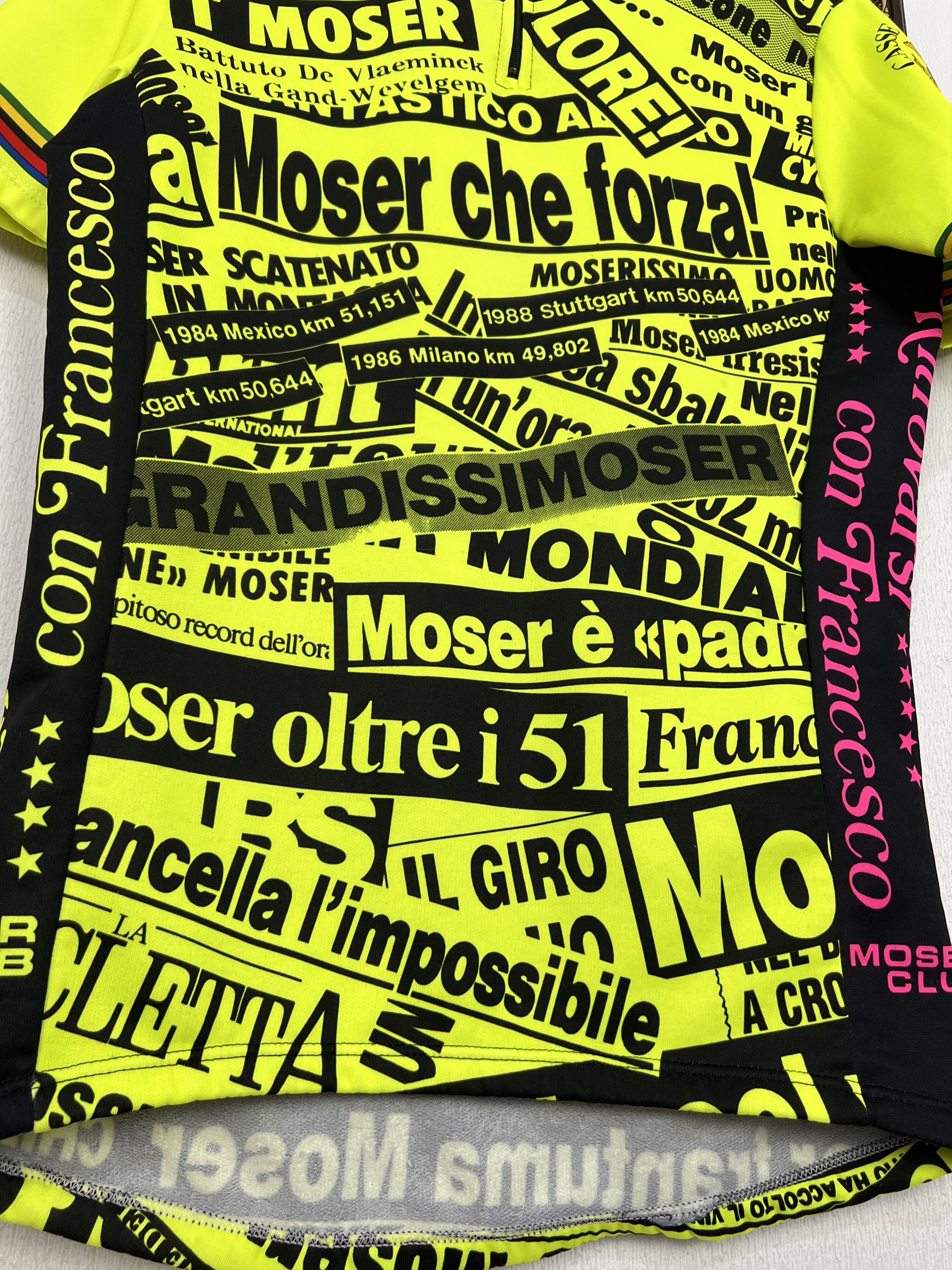 Vintage Francesco Moser Retirement Cycling Jersey Maglia Italy Size US L / EU 52-54 / 3 - 4 Thumbnail