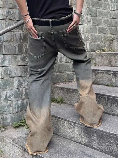 Japanese Brand × Vintage Flared Relaxed Wide Leg Jeans Futuristic Size US 32 / EU 48 - 2 Thumbnail