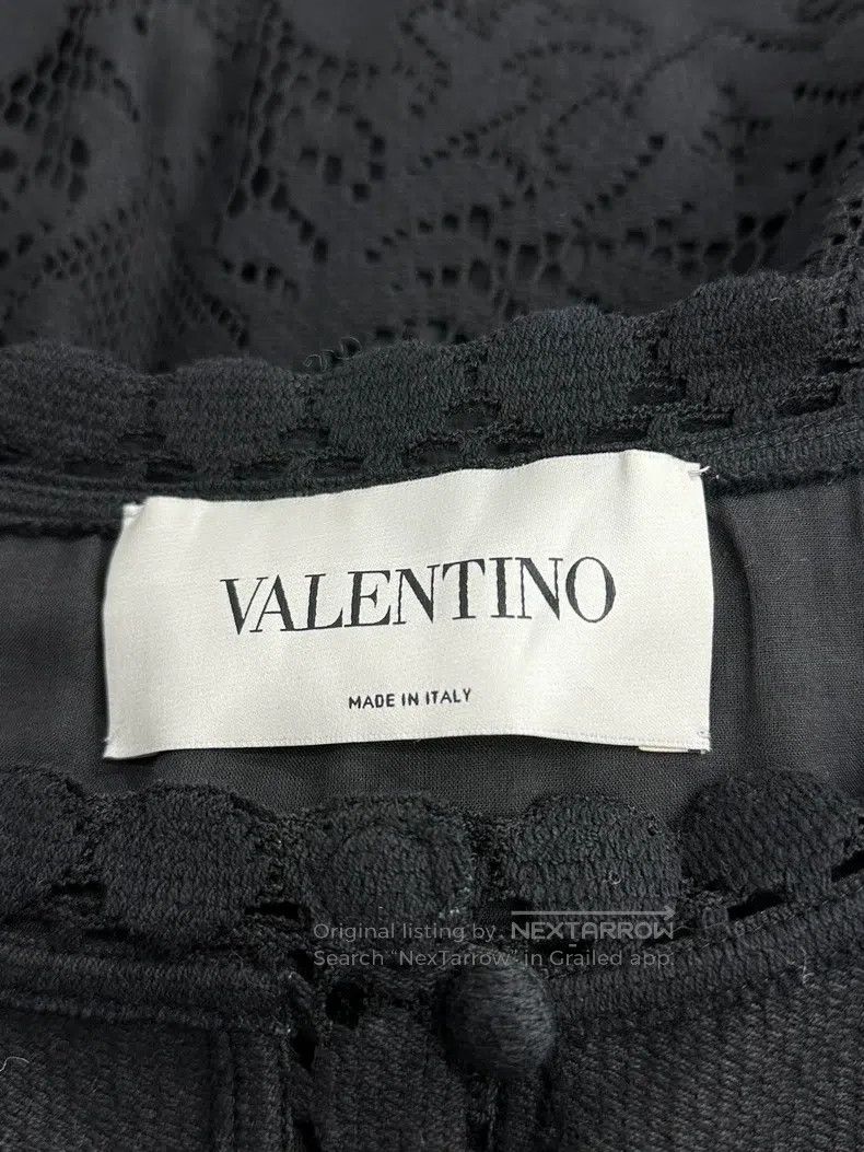Valentino Valentino Black lace openwork flower ball ball dress Size L / US 10 / IT 46 - 4 Thumbnail