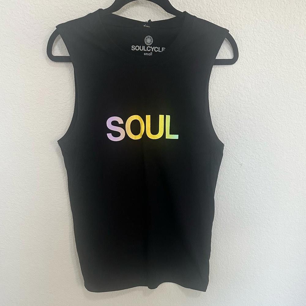 Designer Soulcycle Black Core Soul Tank Rainbow Logo Size Small Size US S / EU 44-46 / 1 - 1 Thumbnail