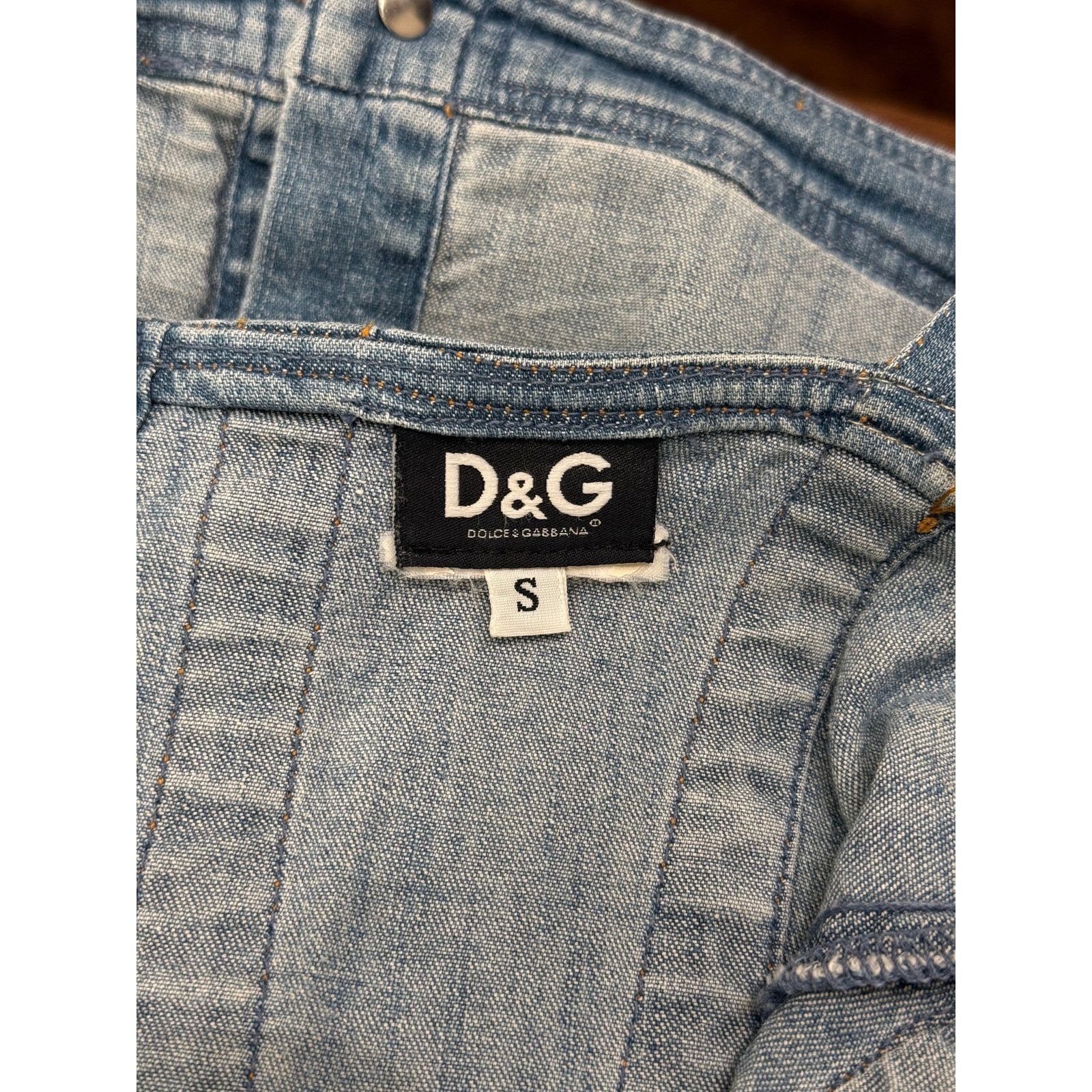 Dolce & Gabbana 2000s Dolce & Gabbana denim military corset Size S / US 4 / IT 40 - 7 Thumbnail